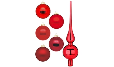 Weihnachtsbaumkugel »Ruby Red, Weihnachtsdeko, Christbaumschmuck«, (Set, 46 St.)