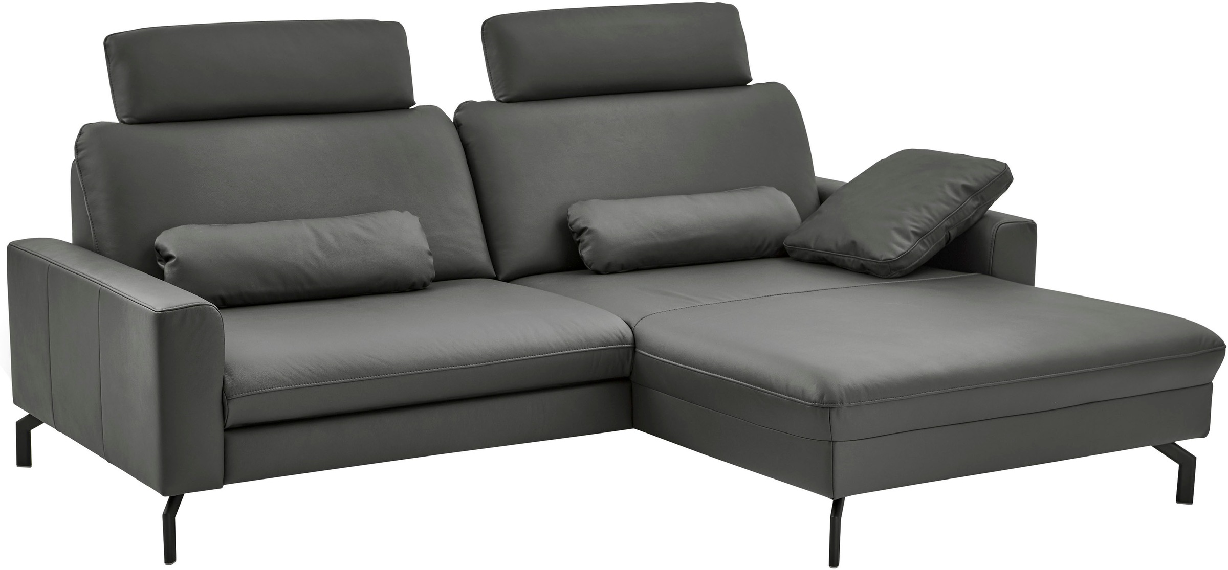 Die PlanBar Ecksofa "PN-EM20028 L-Form mit Kopfstützen" wahlweise mit motorischem Canape