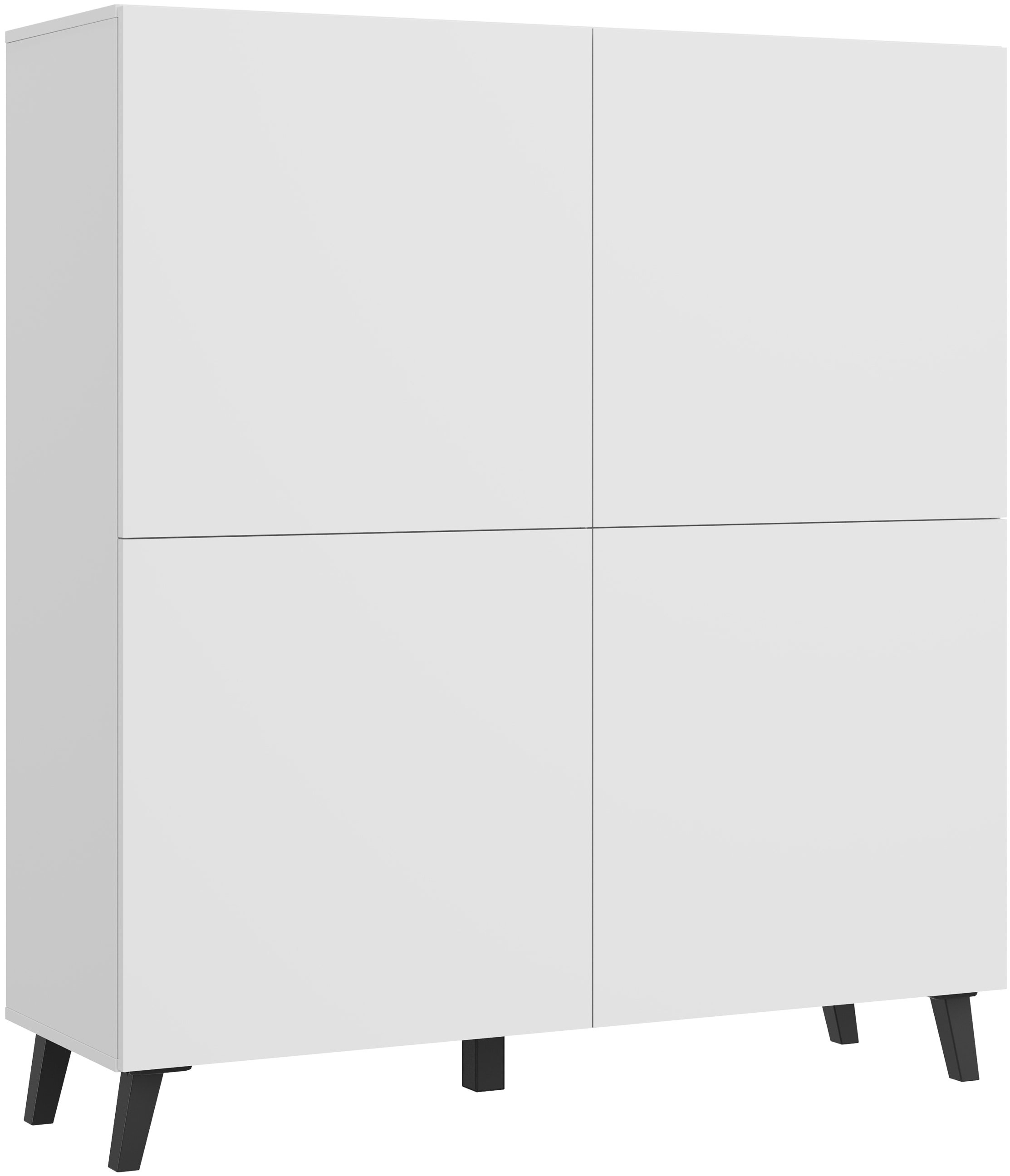 Home affaire Highboard »HIGHBOARD PHUKET II, Stilvolle, grifflose Hochkommode, Breite 120cm« Mit 4 Türen und 8 Fächern und höhenverstellbaren Einlegeböden
