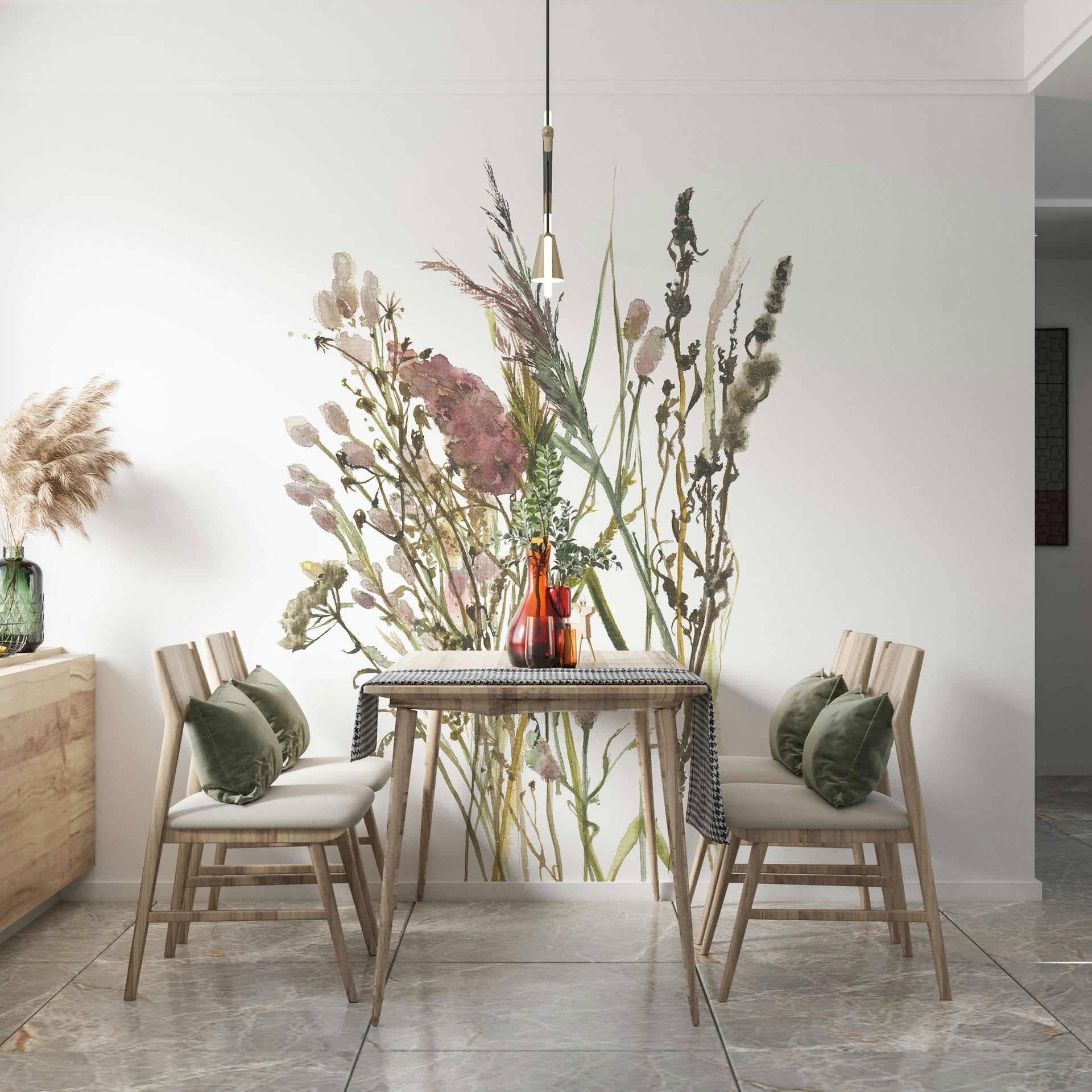 Marburg Fototapete "Basic 6" floral für Wohnzimmer Schlafzimmer Küche