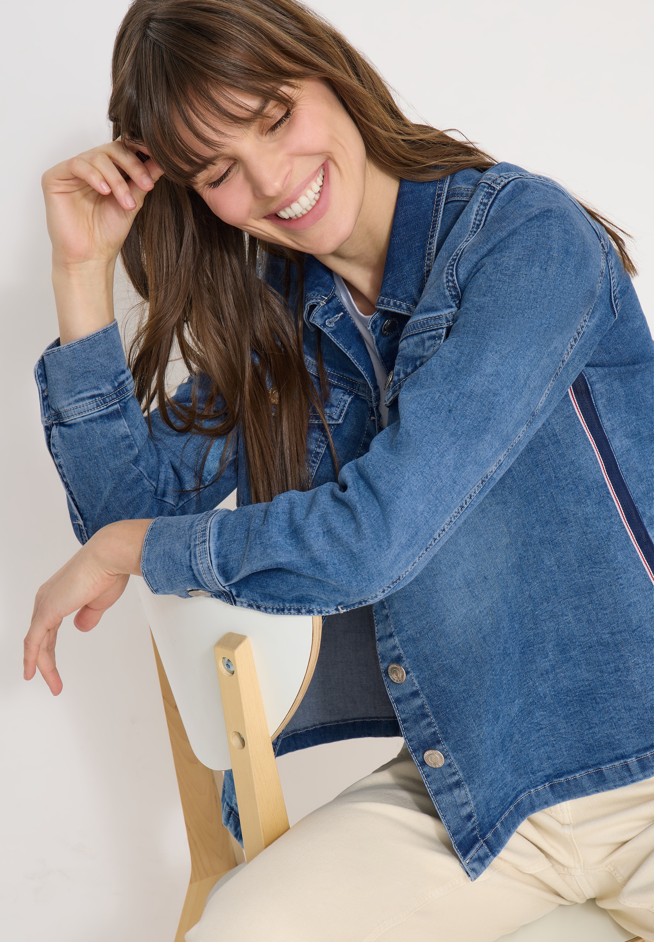Cecil Kurzjacke ohne Kapuze in Denim-Optik