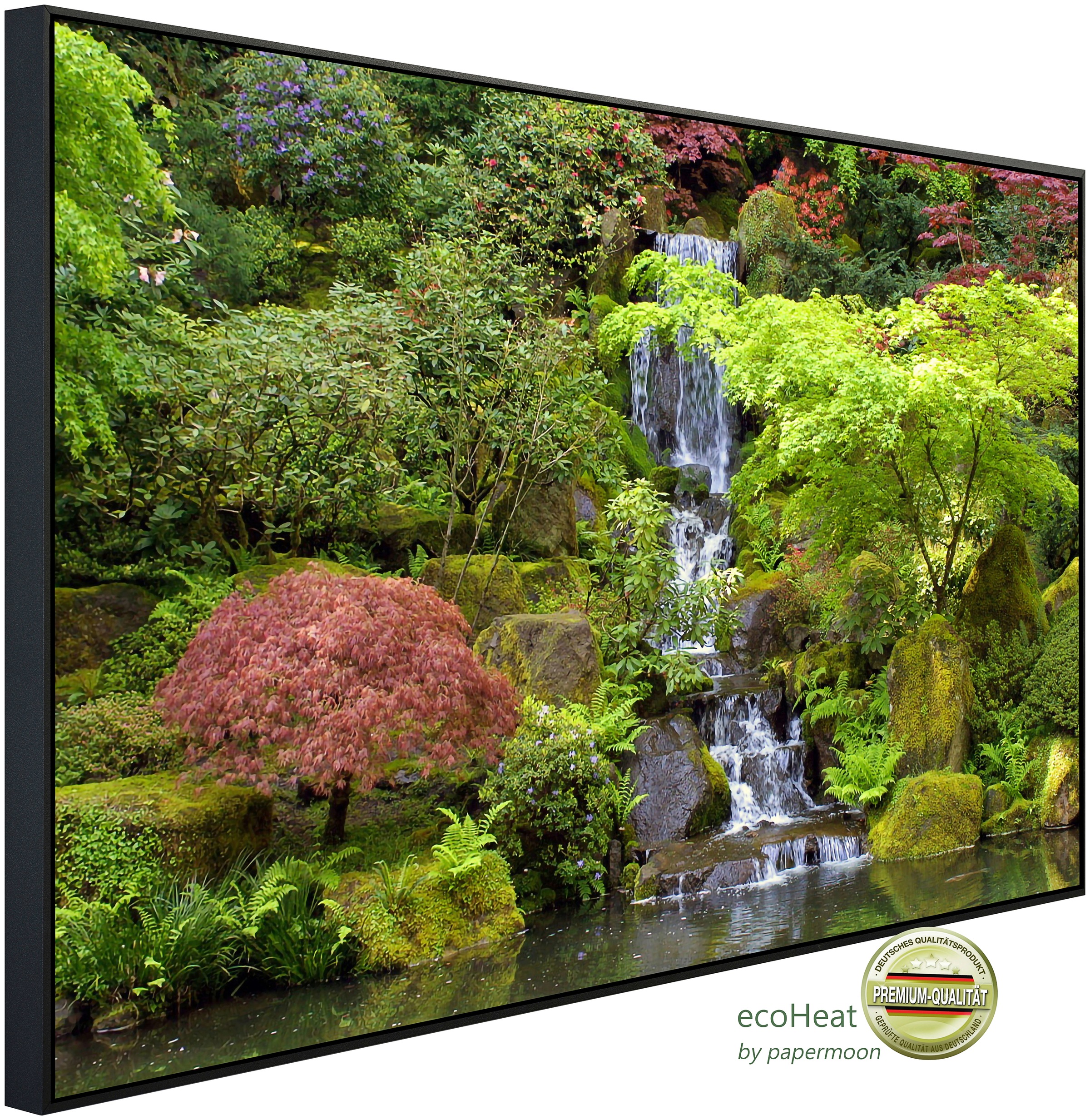 Papermoon Infrarotheizung »Kleiner Wasserfall in Garten«, sehr angenehme Strahlungswärme