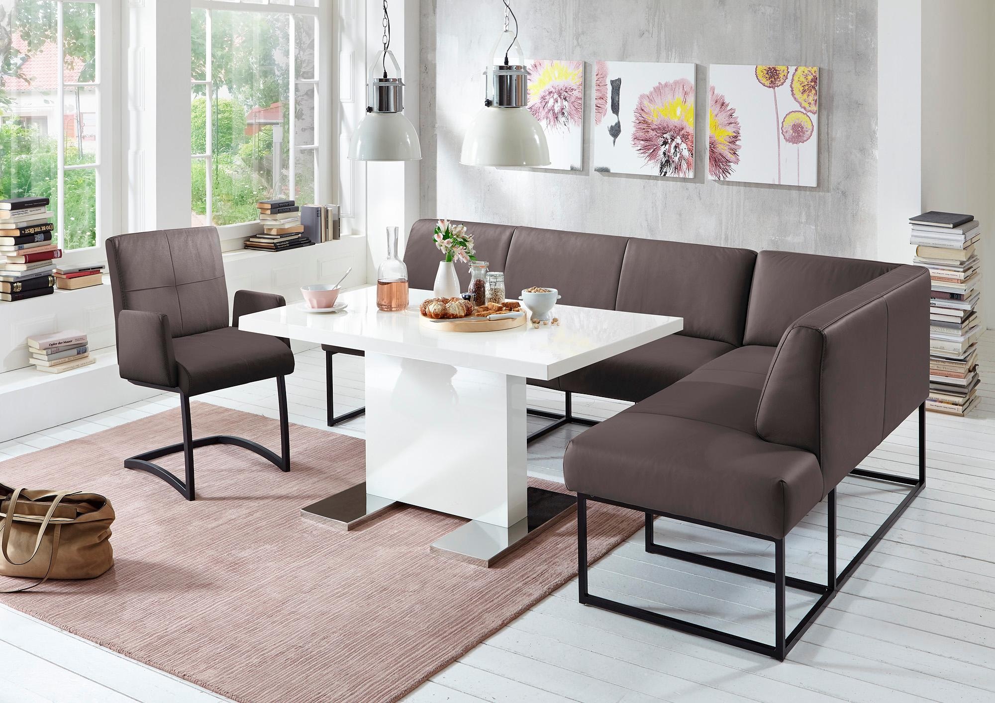 exxpo - sofa fashion Eckbank »Affogato, bequem und elegant, hochwertige Detailverarbeitung«, Frei im Raum stellbar