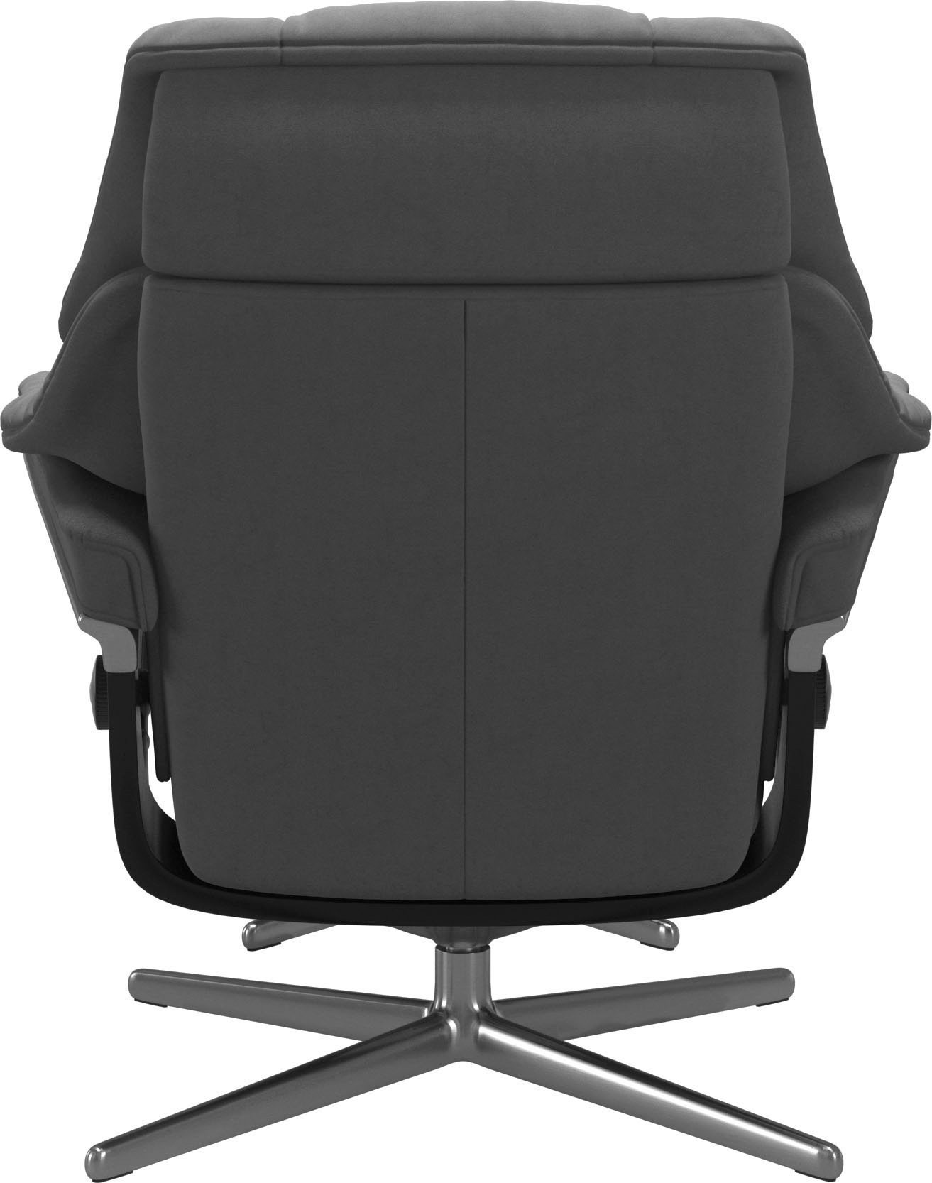 Stressless® Relaxsessel »Reno«, (Set, Relaxsessel mit Hocker), mit Hocker, mit Cross Base, Größe S, M & L, Holzakzent Schwarz