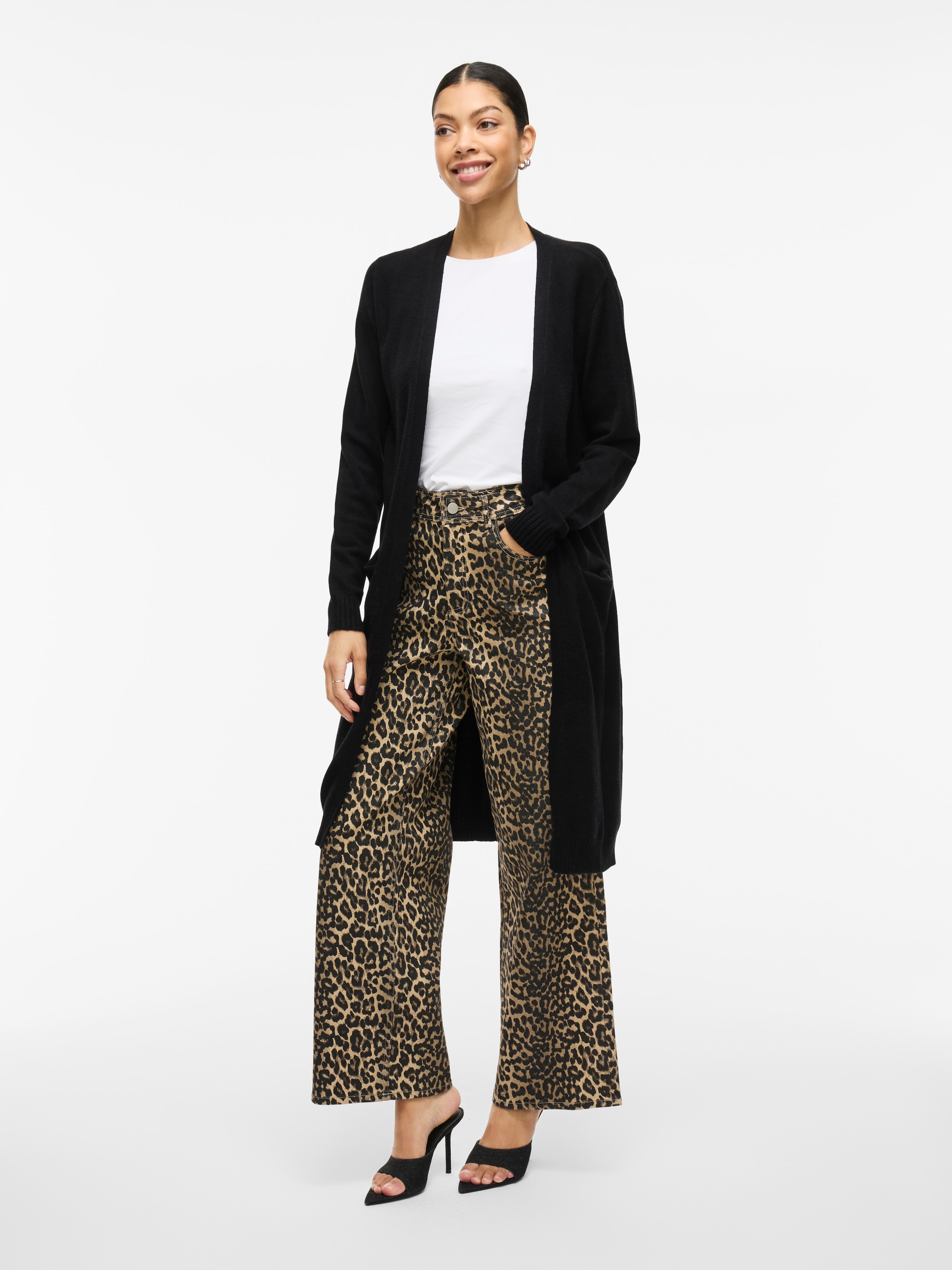 Vila Longstrickjacke »VIRIL LONG L/S  KNIT CARDIGAN - NOOS« in knielanger Form