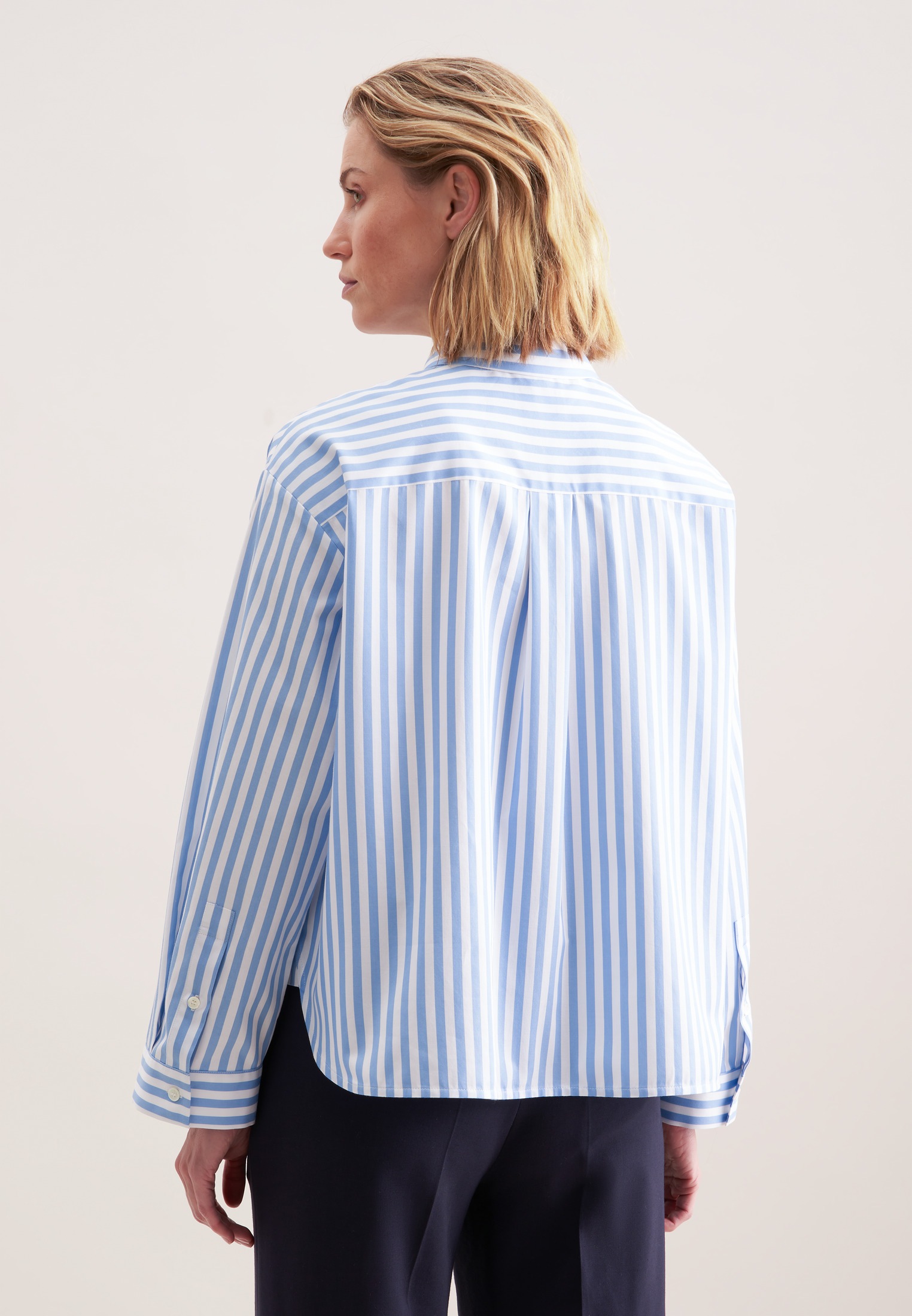 seidensticker Klassische Bluse Kragen Gestreift günstig online kaufen