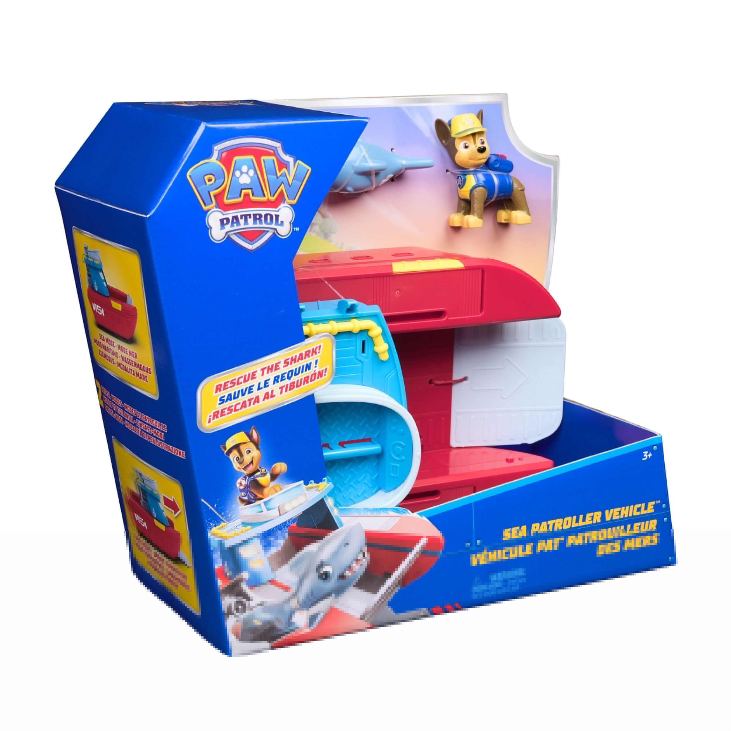 Spin Master Spielwelt »PAW Patrol - Sea Patroller Rettungsboot mit Chase Figur und Hai«