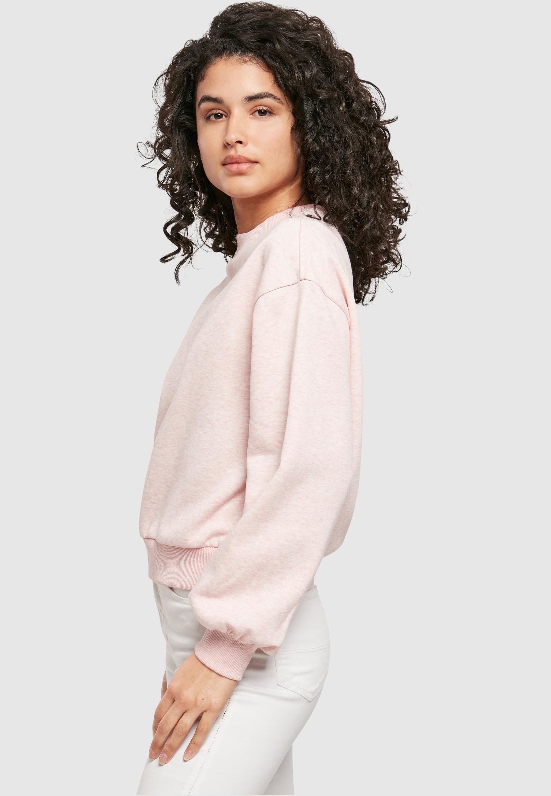 URBAN CLASSICS Sweater »Urban Classics Damen Ladies Oversized Color Melange Crewneck«, (1 tlg.)