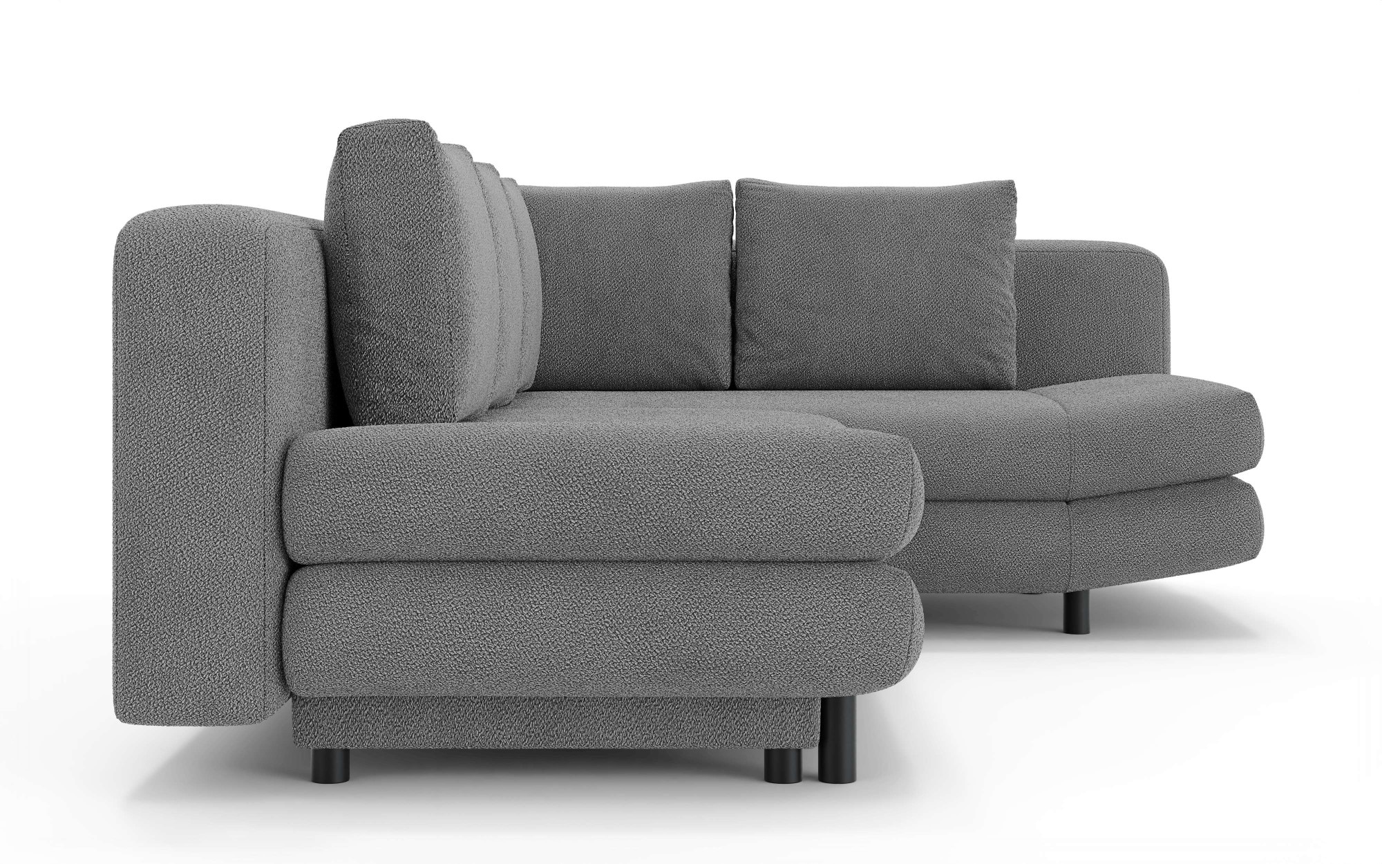 Home affaire Ecksofa »LENNARA Schlafsofa mit Bettkasten, Maße B/T/H: 234/179/85 cm«, L-Form mit Ottomane rechts/links, mit Wellenunterfederung