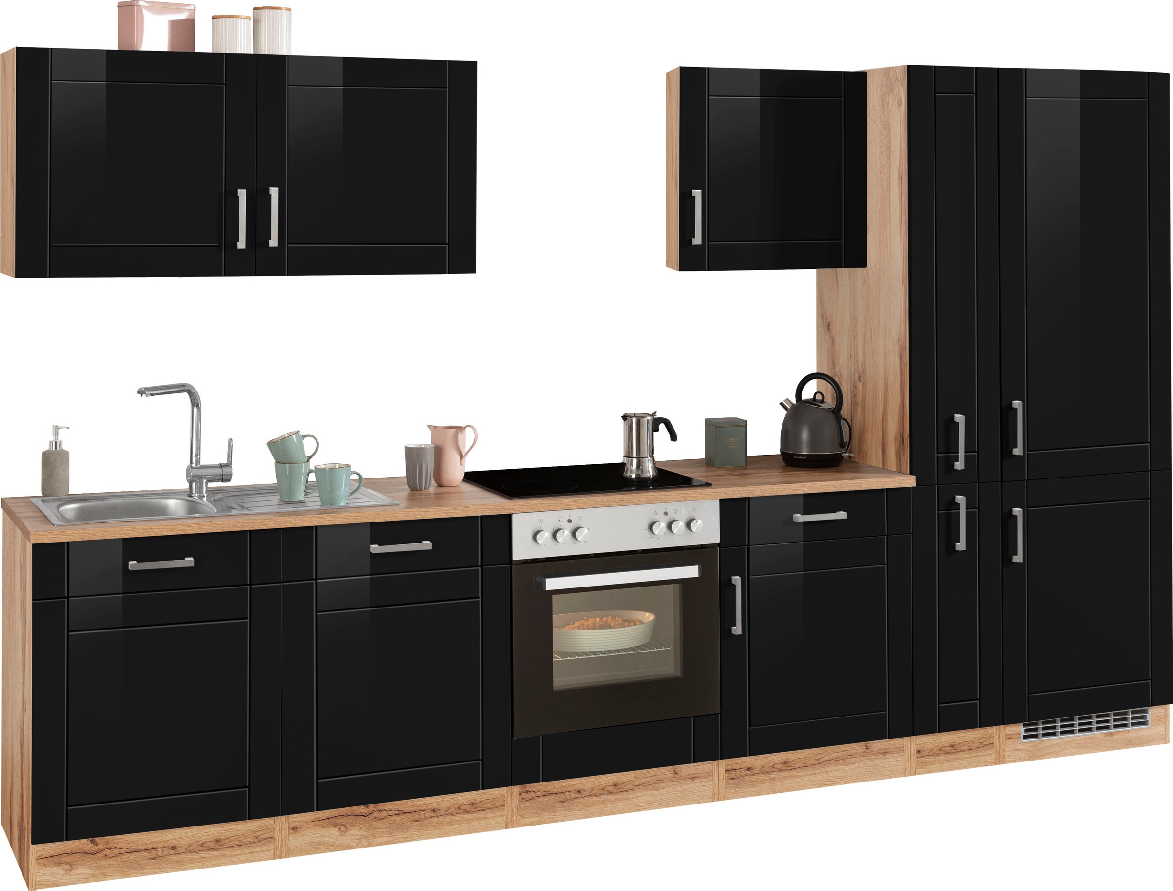 KOCHSTATION Küchenzeile »KS-Tinnum« ohne E-Geräte, Breite 330 cm