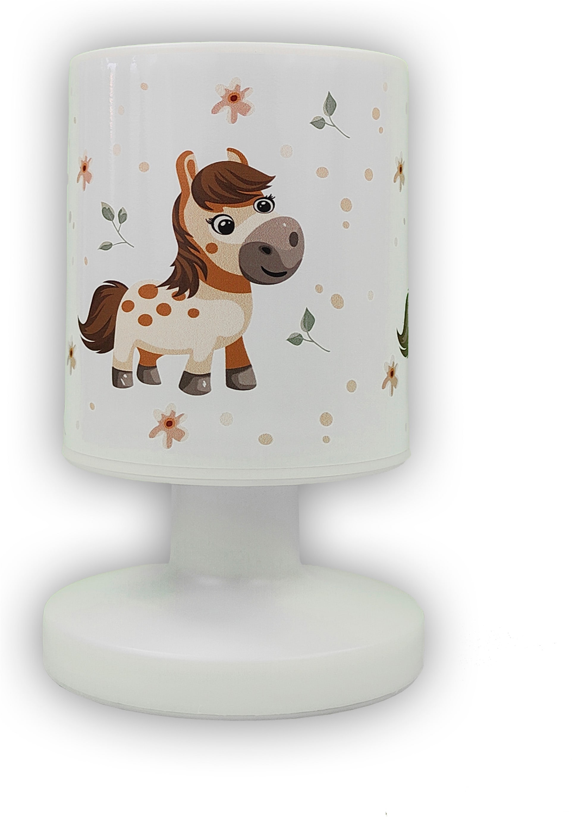 niermann LED Nachttischlampe »Kinderlampe mit Motiv "Pony Paula", Akku-Leuchte für Kinderzimmer« LED-Modul 1 Stk. Warmweiß kabellos nutzbar, per USB aufladbar