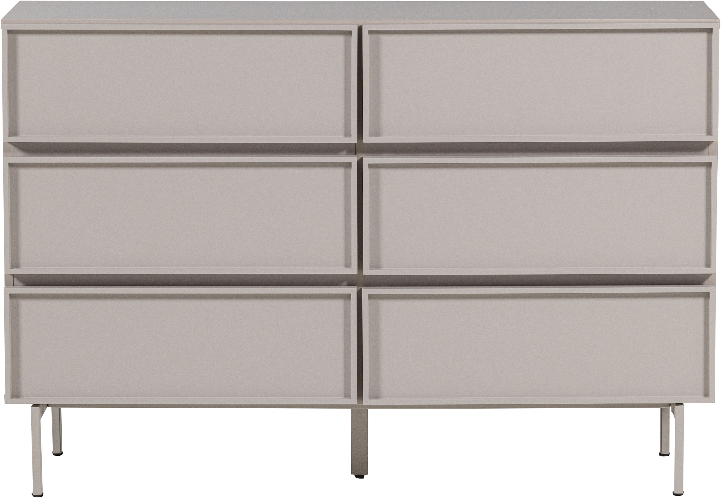 WOOOD Sideboard »Tours mit Melamin-MDF und breiter Ausführung B 120 x T 42 x H 80 cm« Tragkraft Deckplatte 50 kg, schmutzabweisende Oberfläche