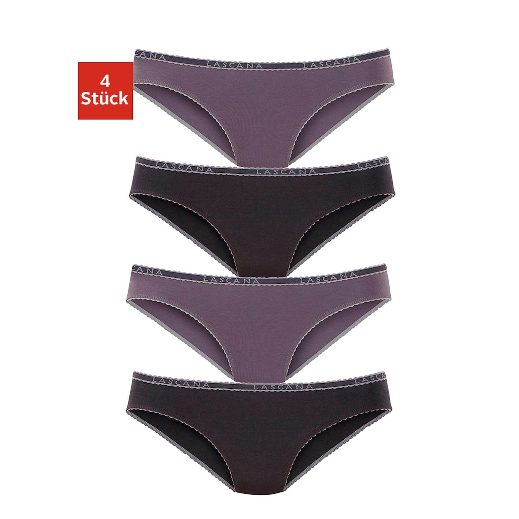 LASCANA Slip, (Packung, 4 St.)