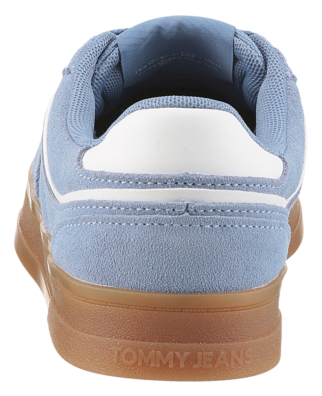 Tommy Jeans Plateausneaker »THE GREENWICH SUEDE«, Freizeitschuh, Halbschuh, Schnürschuh mit gepolstertem Schaftrand