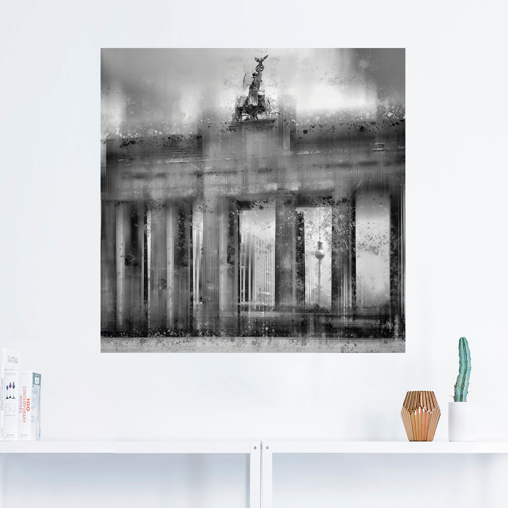 Artland Wandbild »Berlin Brandenburger Tor St.), (1 | oder BAUR Wandaufkleber kaufen als Größen versch. in II«, Poster Gebäude, Alubild, Leinwandbild