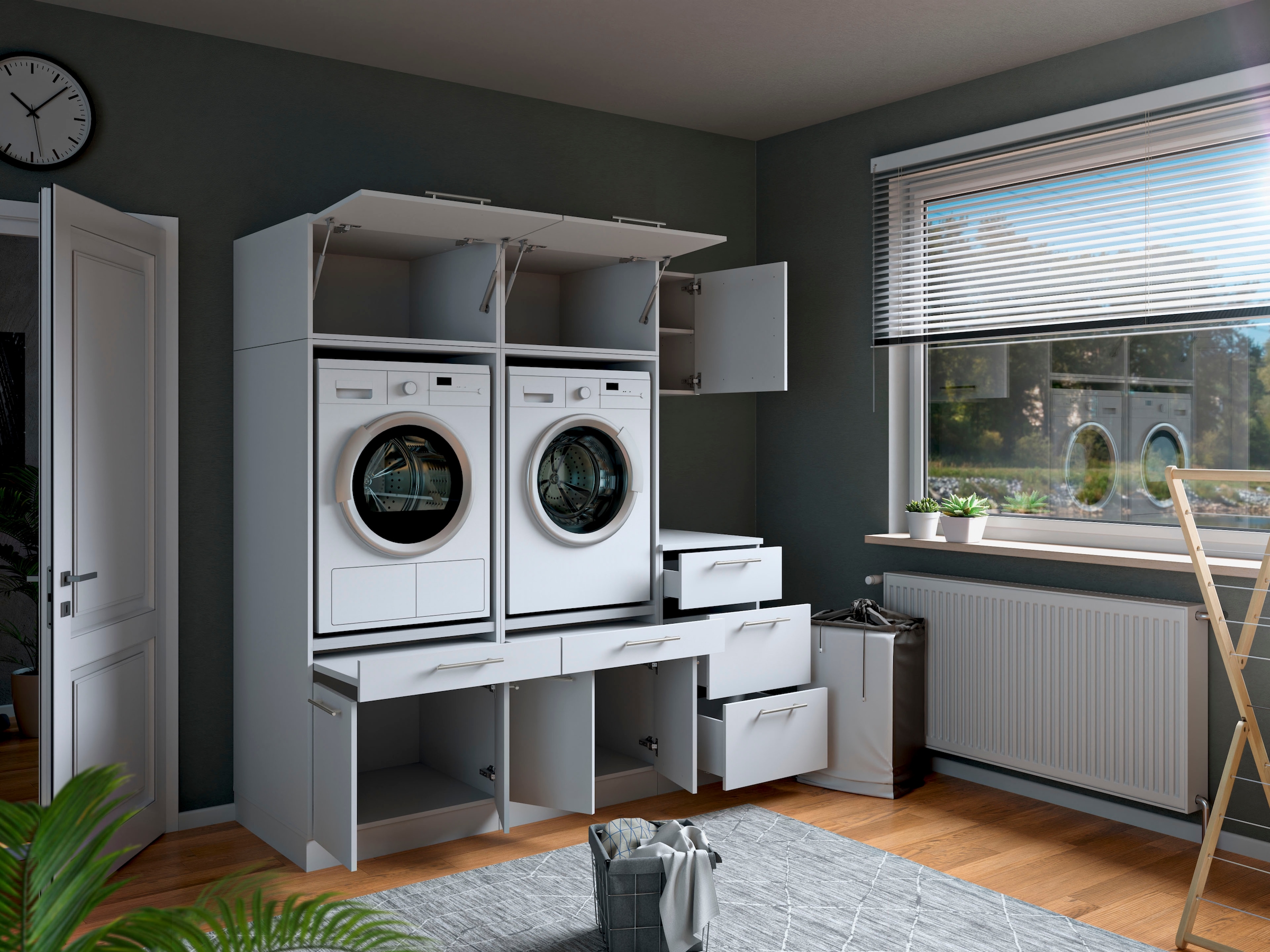 Laundreezy Mehrzweckschrank-Set »Laundreezy, 6-tlg. Mehrzweckschrank-Set B/H/T 186/200/68 cm« 6 Stk. tlg.