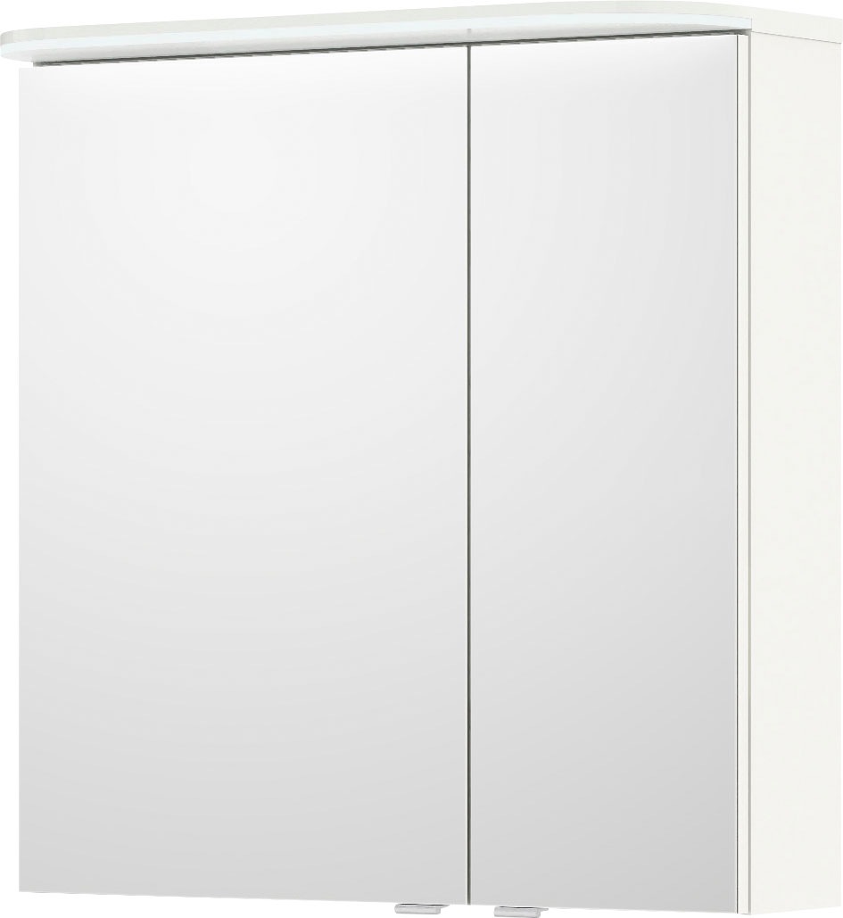 Saphir Badmöbel-Set »Balto Sprint 3-teilig, Mineralmarmor-Waschtisch mit LED-Spiegelschrank«, (4 St.), inkl. Türdämpfer, 100 cm breit, mit Midischrank, 3 Türen, 4 Schubladen