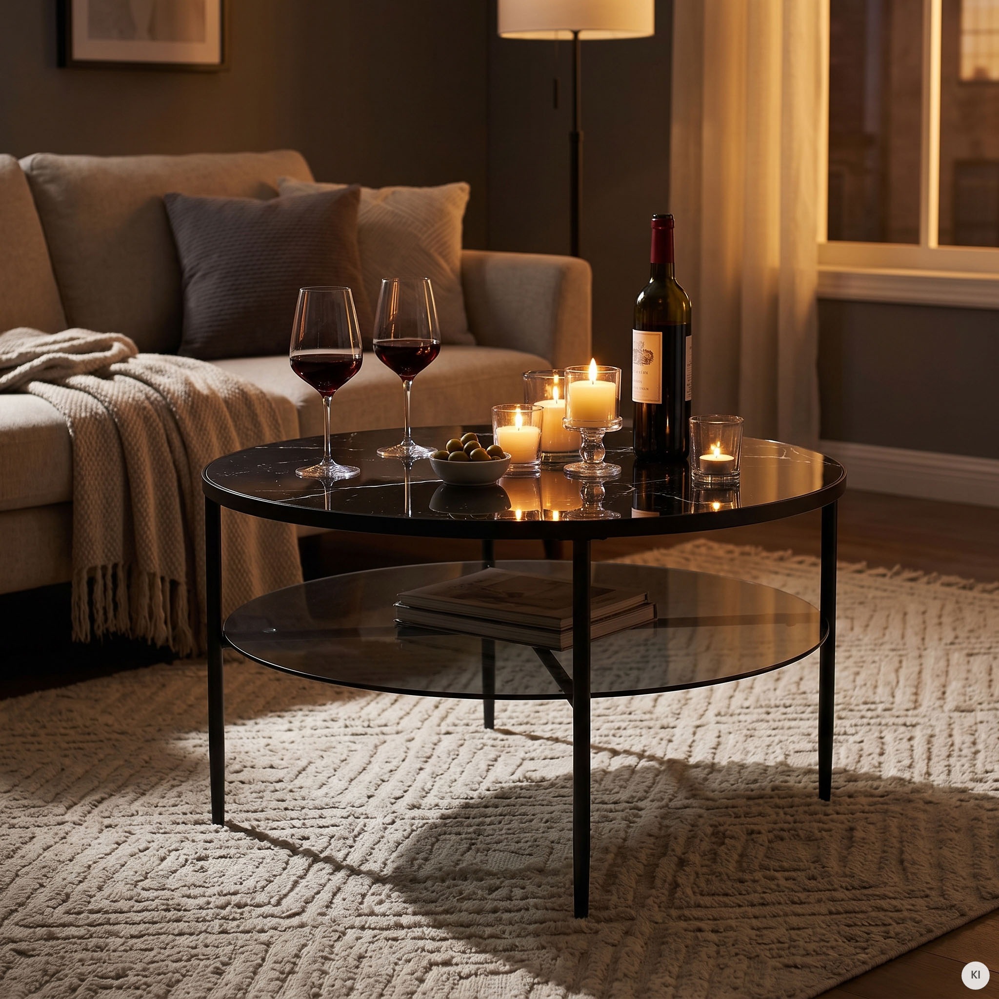SalesFever Couchtisch »Designer Couchtisch« 1 Stk. tlg. Tischplatte in Marmoroptik