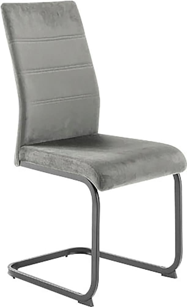 MCA furniture Freischwinger »MCA TICINO Schwingstuhl«, Veloursstoff, (4er-Set), Schwingstühle, Schwinger, Komfortsitzhöhe von ca. 48 cm