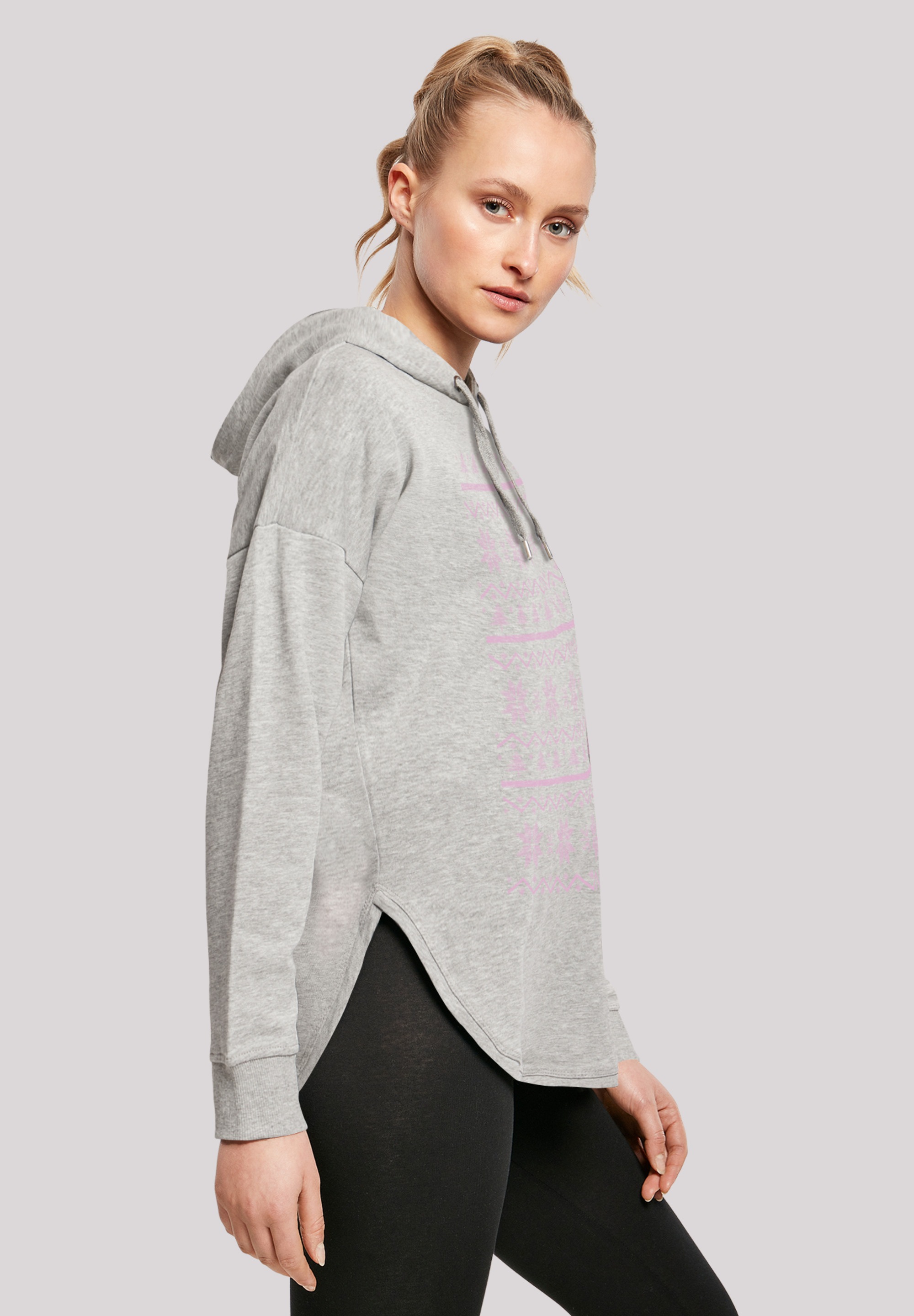 F4NT4STIC Kapuzenpullover »Scandinavian Rosa Muster Weihnachten«, Print