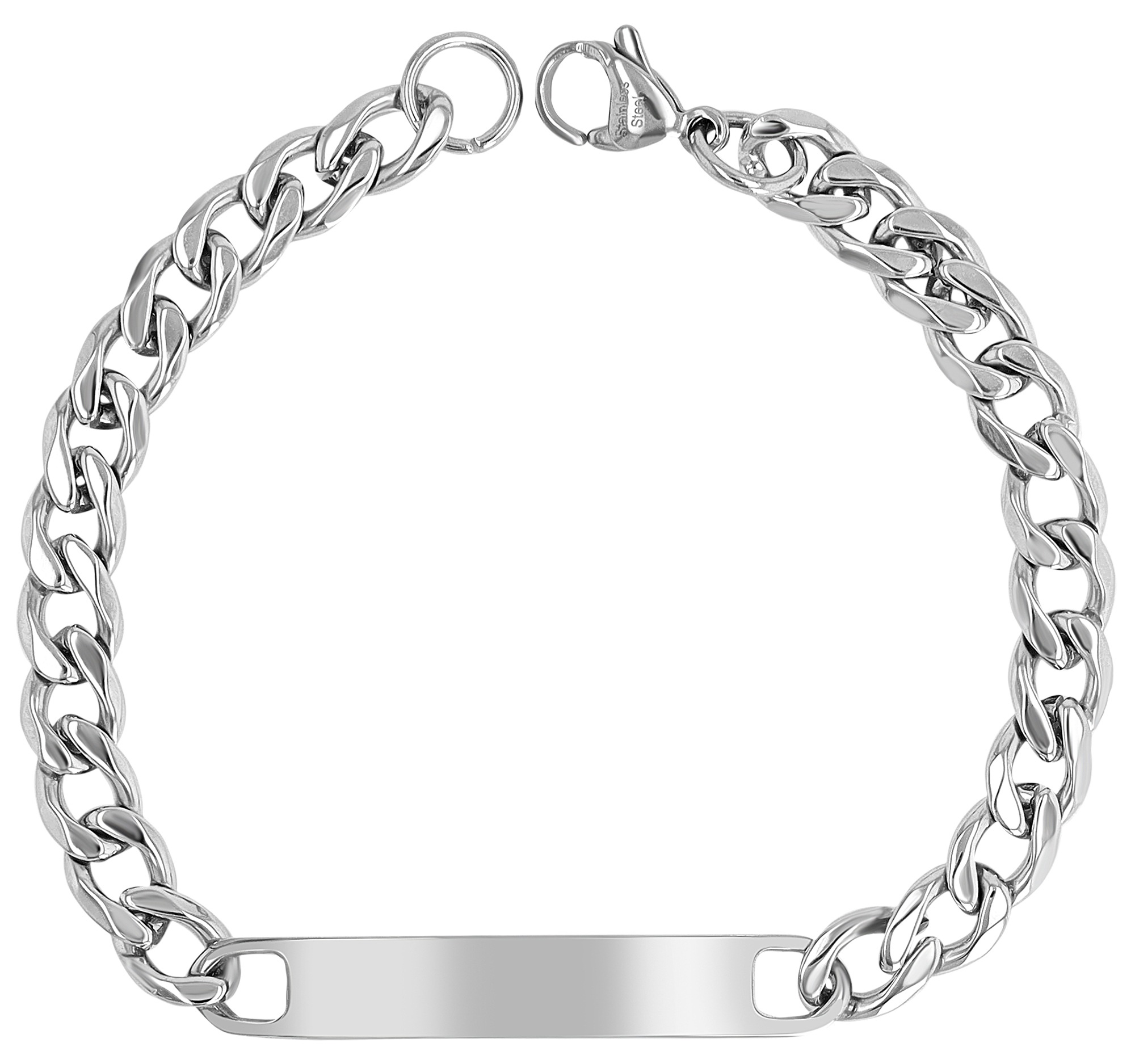 Adelia´s Armband »Unisex Armband – Panzerarmband aus Edelstahl 19 cm« Eine schöne Geschenkidee für jeden Anlass