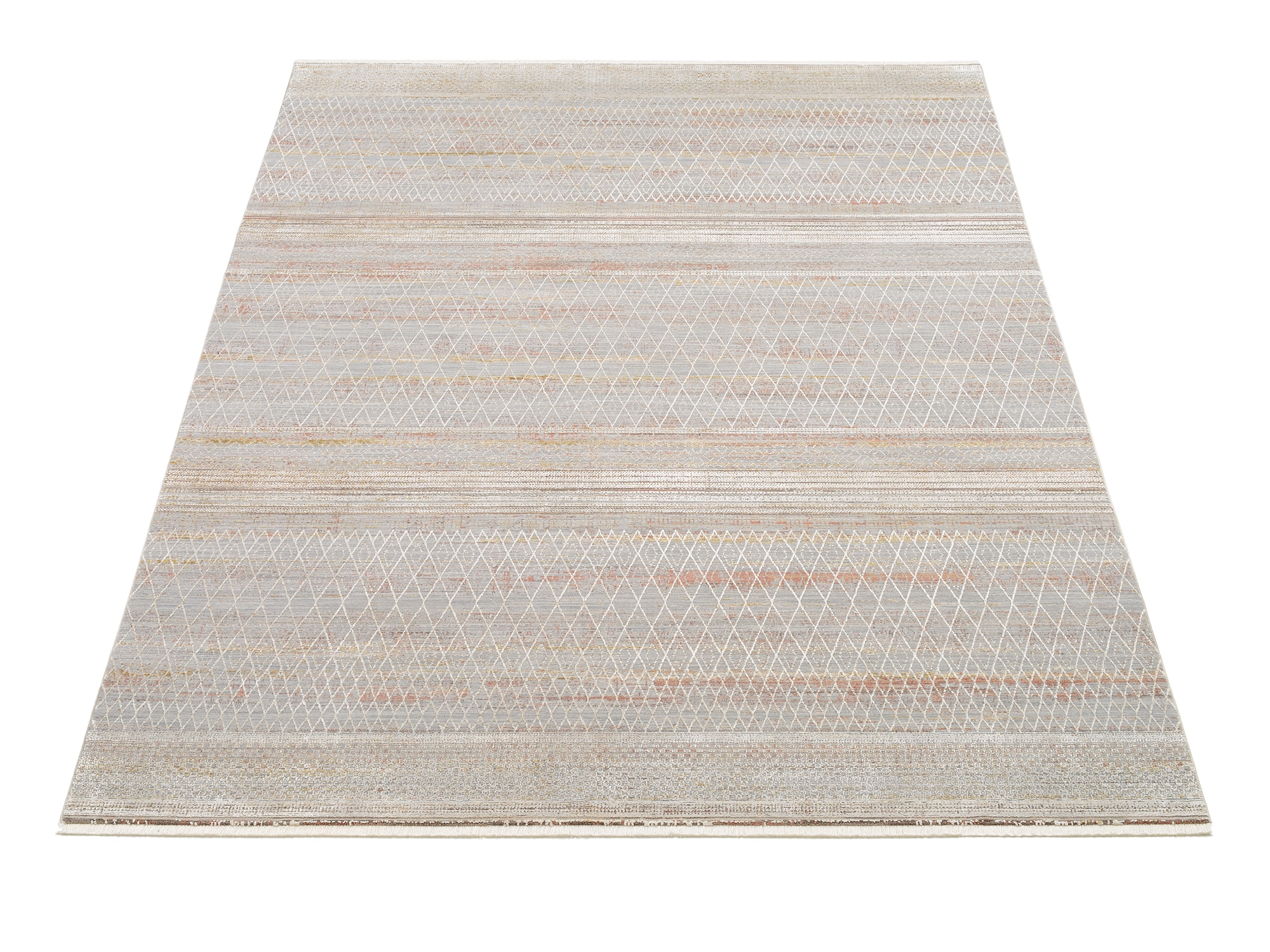 OCI DIE TEPPICHMARKE Teppich "FARBEN MASTER" rechteckig 7 mm Höhe Klassisches Muster, eingefasst, in 3-D-Optik, mit Fransen