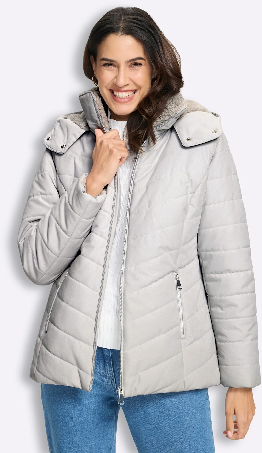 Inspirationen Steppjacke mit Kapuze
