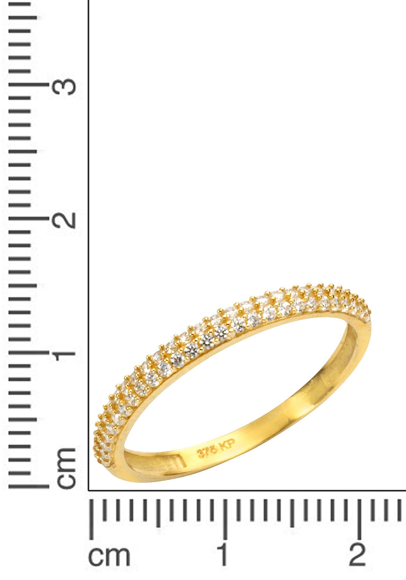 Firetti Goldring »Schmuck Geschenk Gold 375 Damenring Goldring«, mit Zirkonia (synth.)