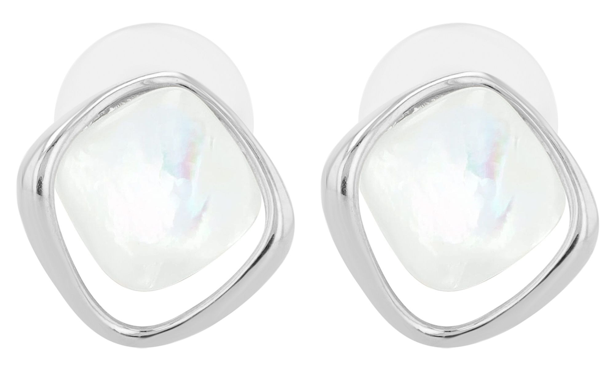 Adelia´s Paar Ohrhänger »Damen Ohrringe – Ohrstecker aus 925 Silber mit Perlmutt« Zum Verschenken – ideal zum Muttertag