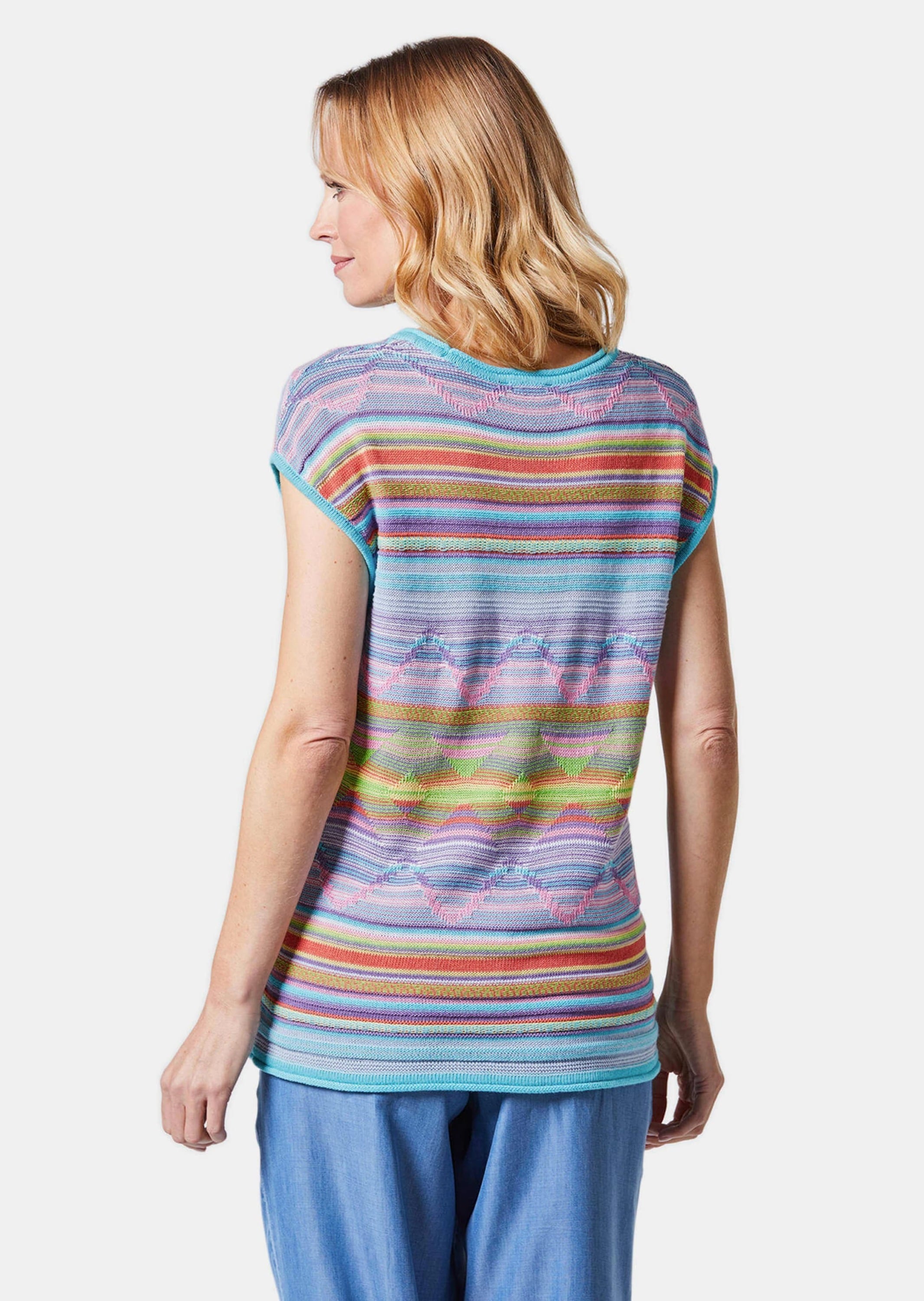 GOLDNER Strickpullover »Stricktop Bequemes Top mit kombinationsstarkem Dessin«