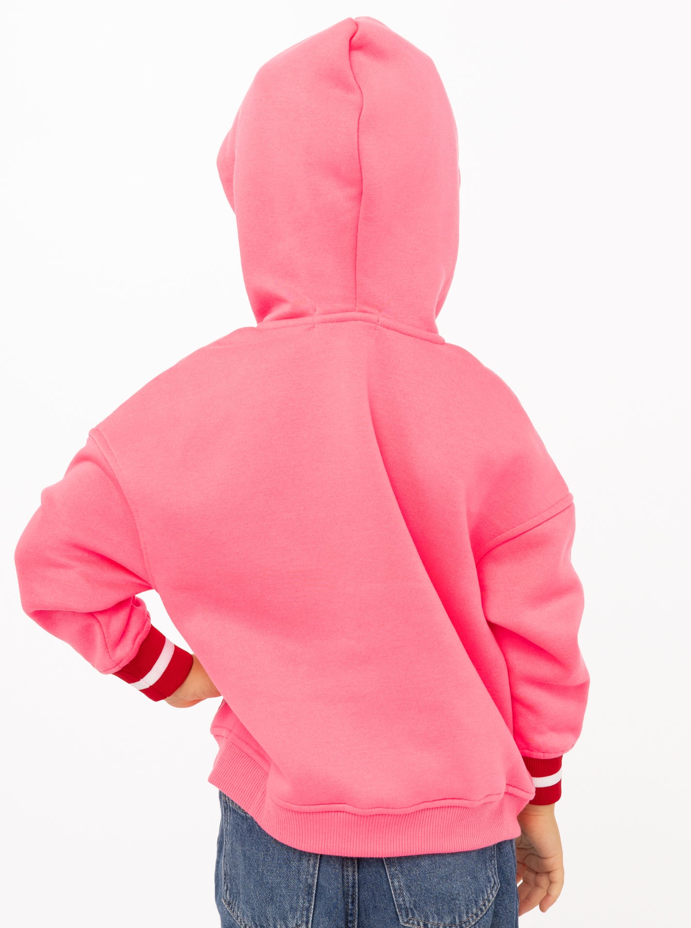 Zwillingsherz Kapuzensweatjacke »"Très Bien"« Mini Me, süßes Dackelmotiv, gestreifte Ärmelbündchen, Kapuze, Zipper