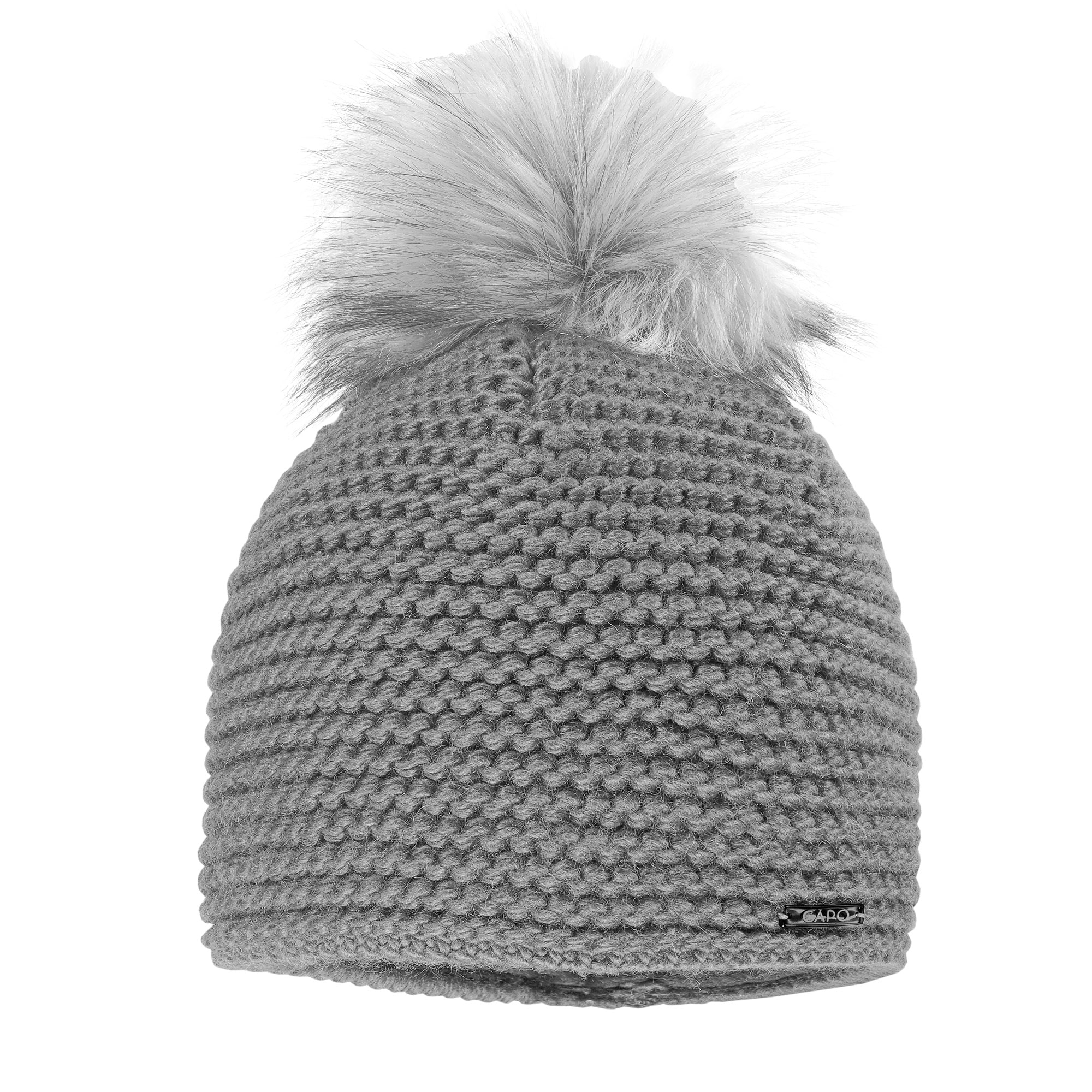 CAPO Bommelmütze Grobstrick, unifarben, gefüttert