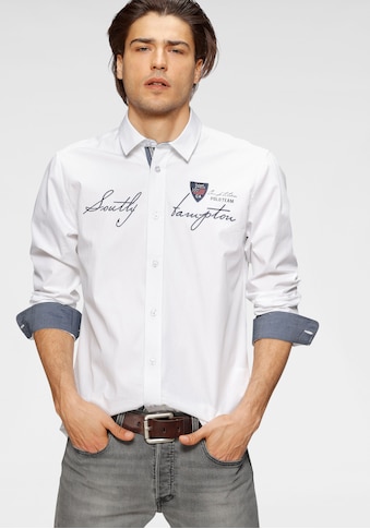TOM TAILOR Polo Team Langarmhemd, mit Logoschriftzug kaufen