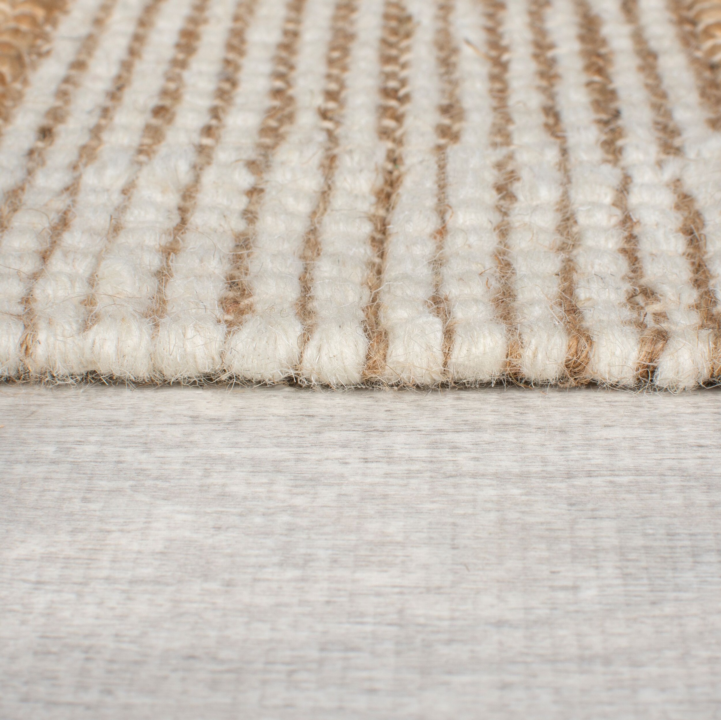 Teppich FLAIR RUGS "Medina Blocks, mit abstrakten Linien", grau (monochrome), B:160cm H:22mm L:230cm, Jute, Wolle, Teppiche, Teppich, aus Jute/-und Wollmischung, mit Hoch-Tief-Struktur, gemustert 3