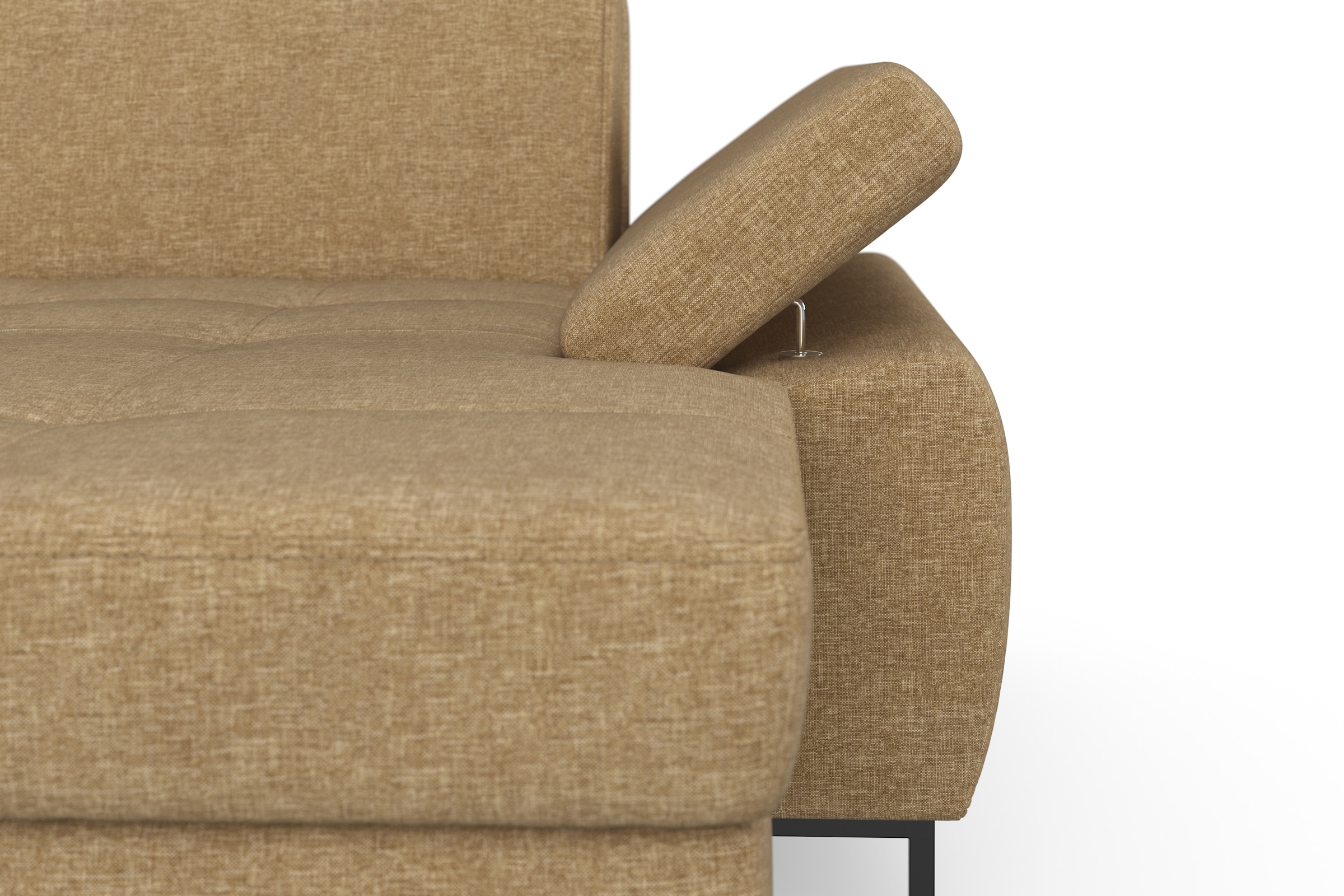 DOMO collection Wohnlandschaft »Capelo, komfortabel, klare Linien zeichnen dieses Design aus, U-Form«, mit Armteilverstellung, wahlweise mit Bettfunktion, Federkern