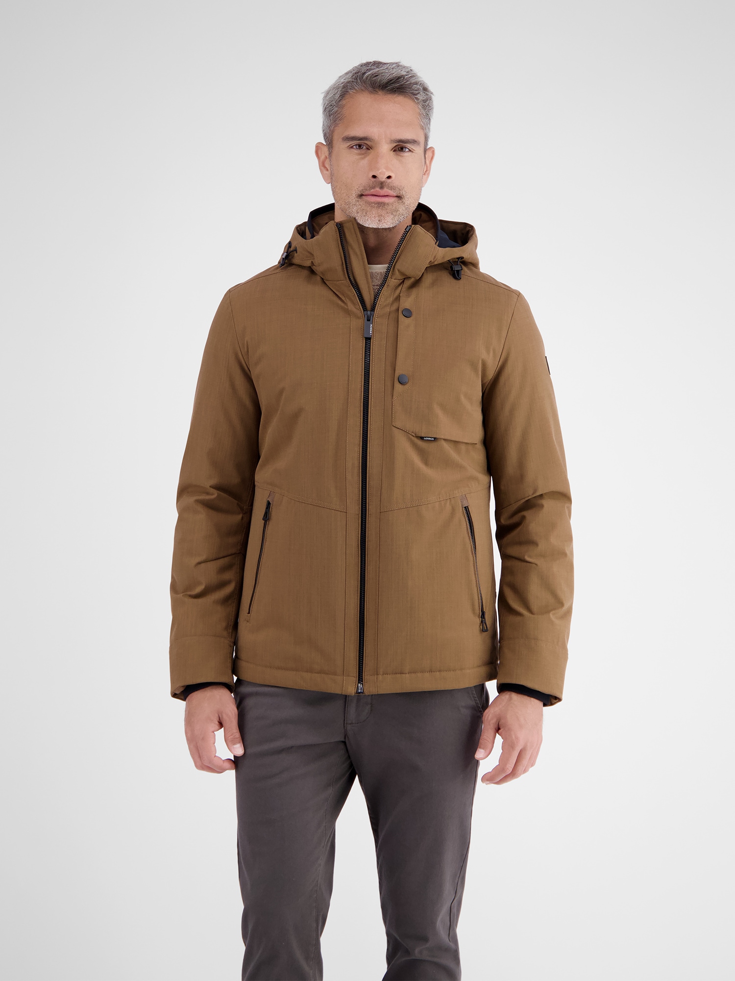 LERROS Blouson "LERROS Herren Blouson in Stukturoptik", mit Kapuze, Wasser- günstig online kaufen