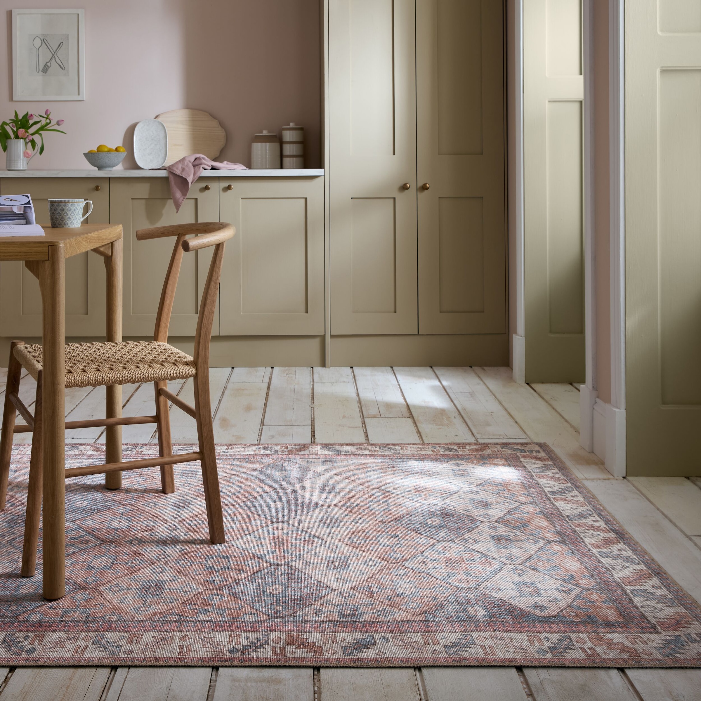 FLAIR RUGS Teppich »Dion«, rechteckig, 4 mm Höhe, Waschbarer Traditioneller Teppich