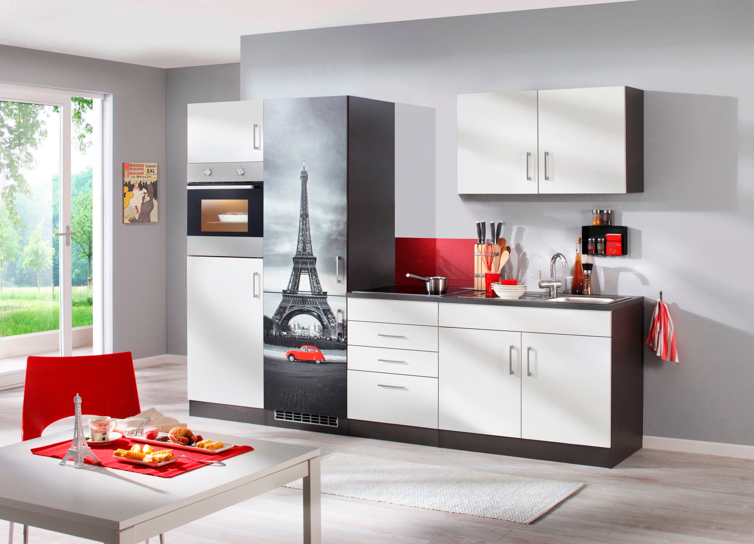 KOCHSTATION Küchenzeile »KS-Paris«, ohne E-Geräte, Breite 280 cm