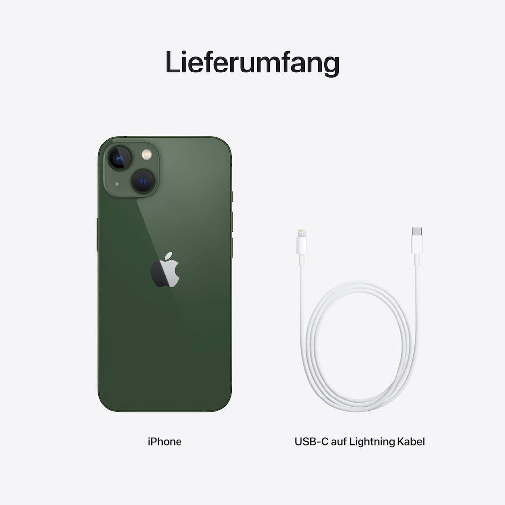 Apple Smartphone »iPhone 13«, Alpine Grün, 15,4 cm/6,1 Zoll, 256 GB Speicherplatz, 12 MP Kamera