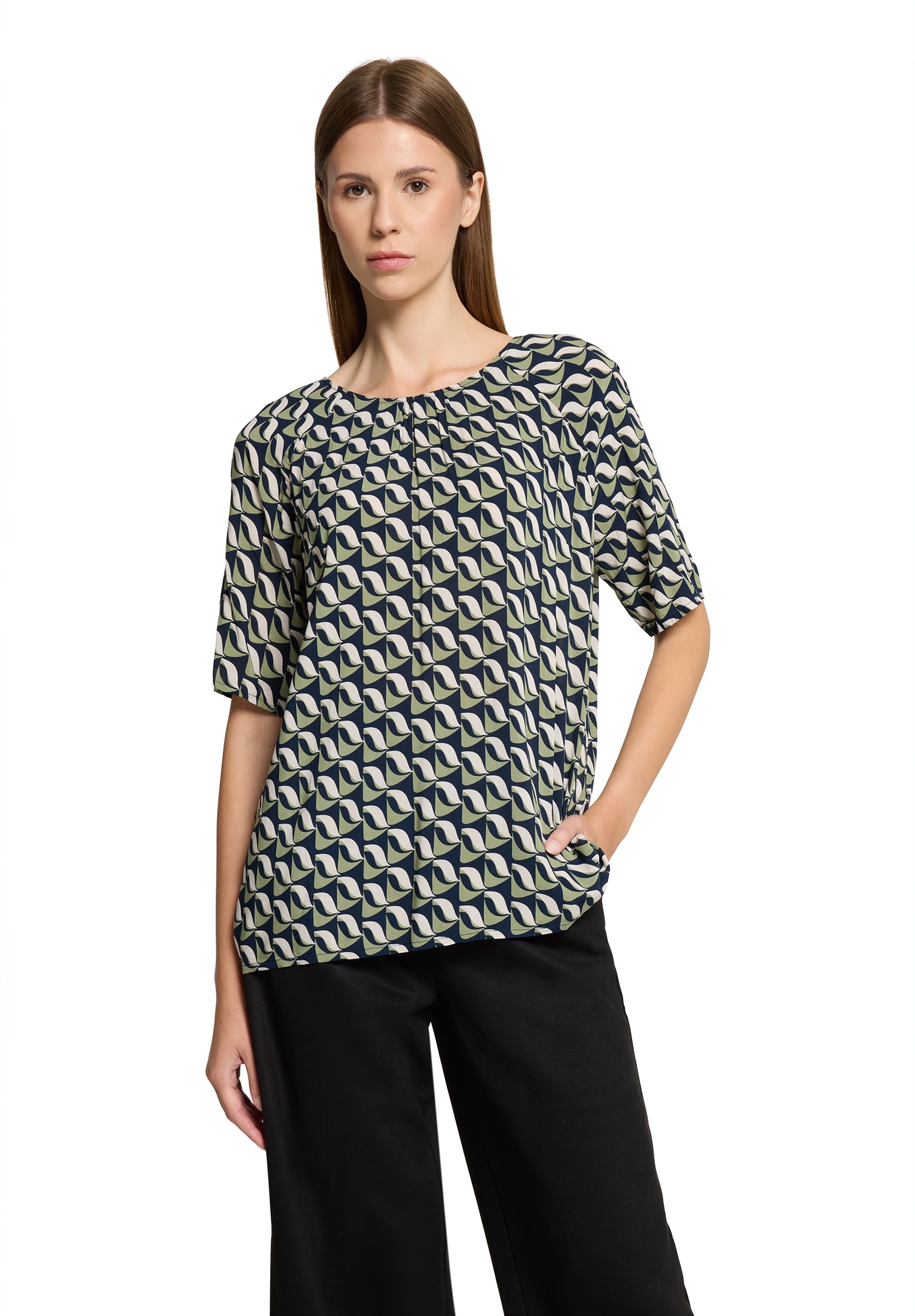 Betty Barclay Schlupfbluse "Betty Barclay Damen Schlupfbluse mit Rundhalsau günstig online kaufen