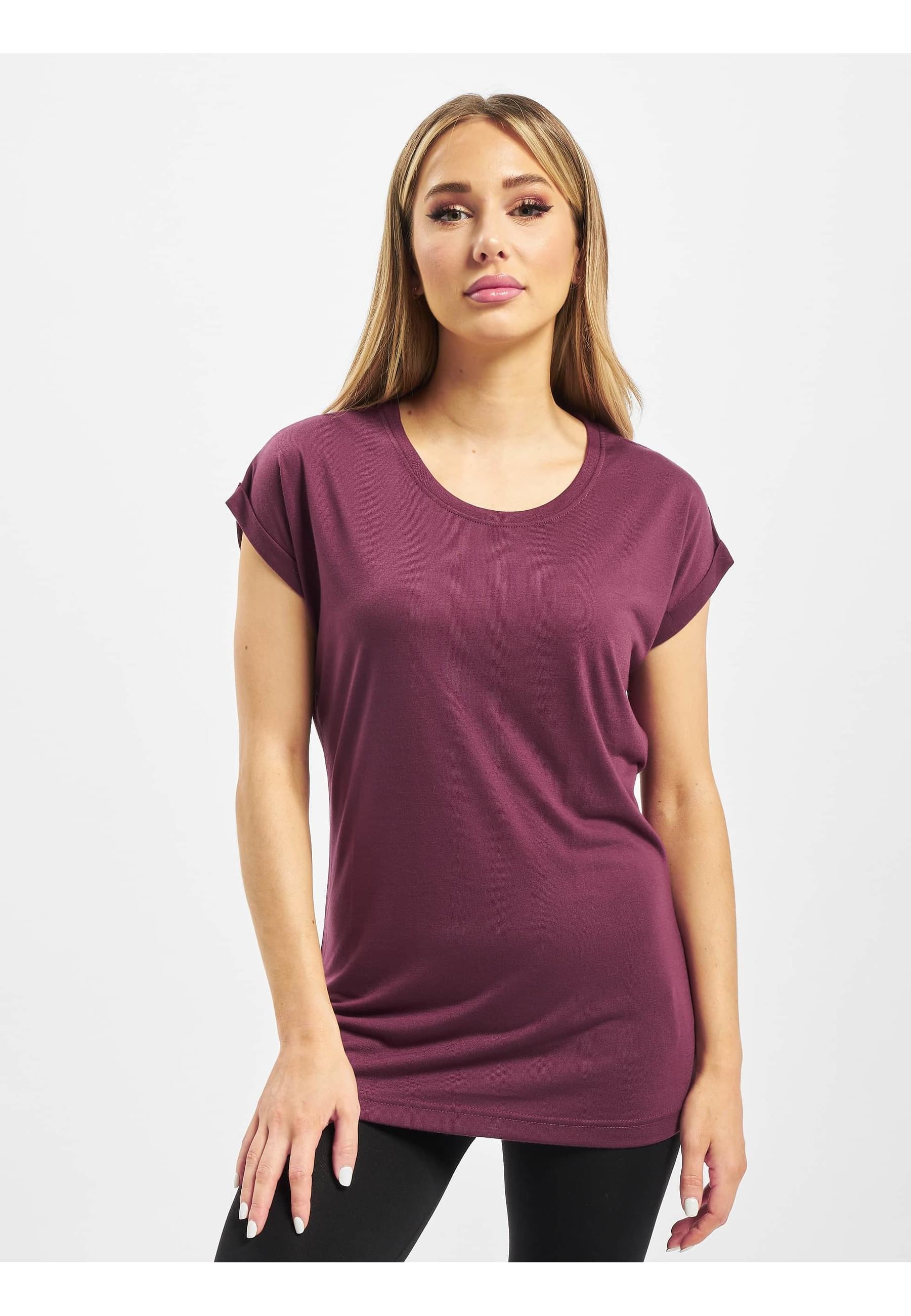 DEF T-Shirt »DEF Damen DEF Giorgia T-Shirt Burgundy«, (1 tlg.)