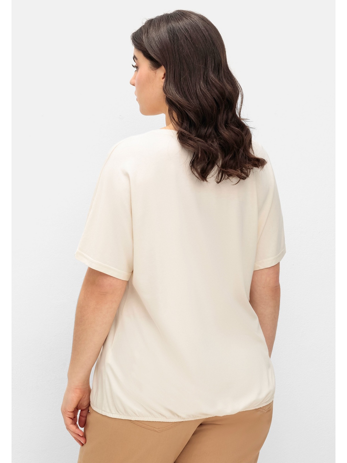 Sheego Rundhalsshirt »Große Größen«, mit Blumen-Frontprint