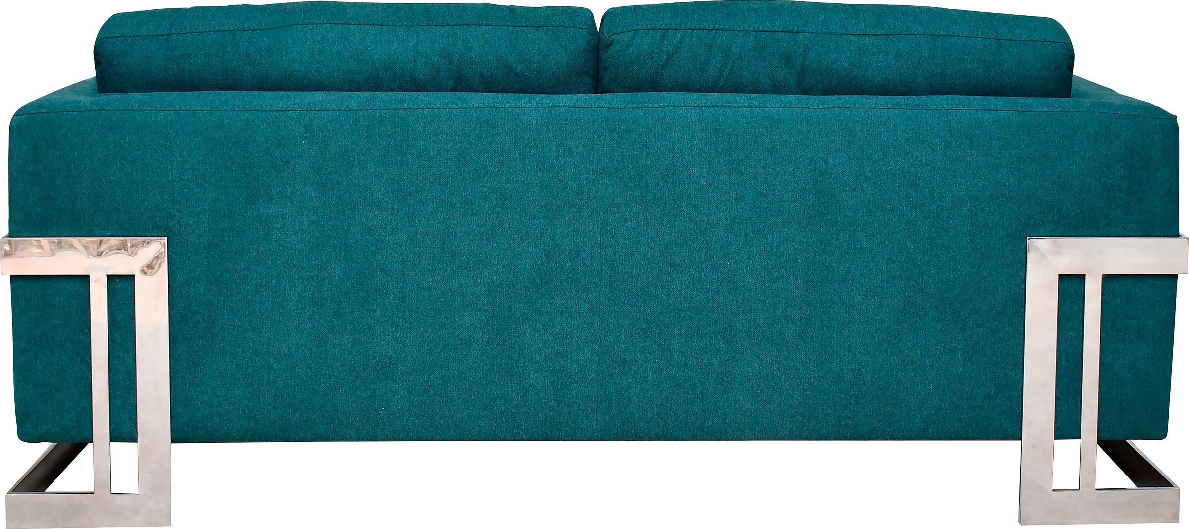 Leonique 2-Sitzer »New York«, Petrolblaues 2-Sitzer Sofa, Edelstahlgestell, 175x84x96, Sitzhöhe 44cm