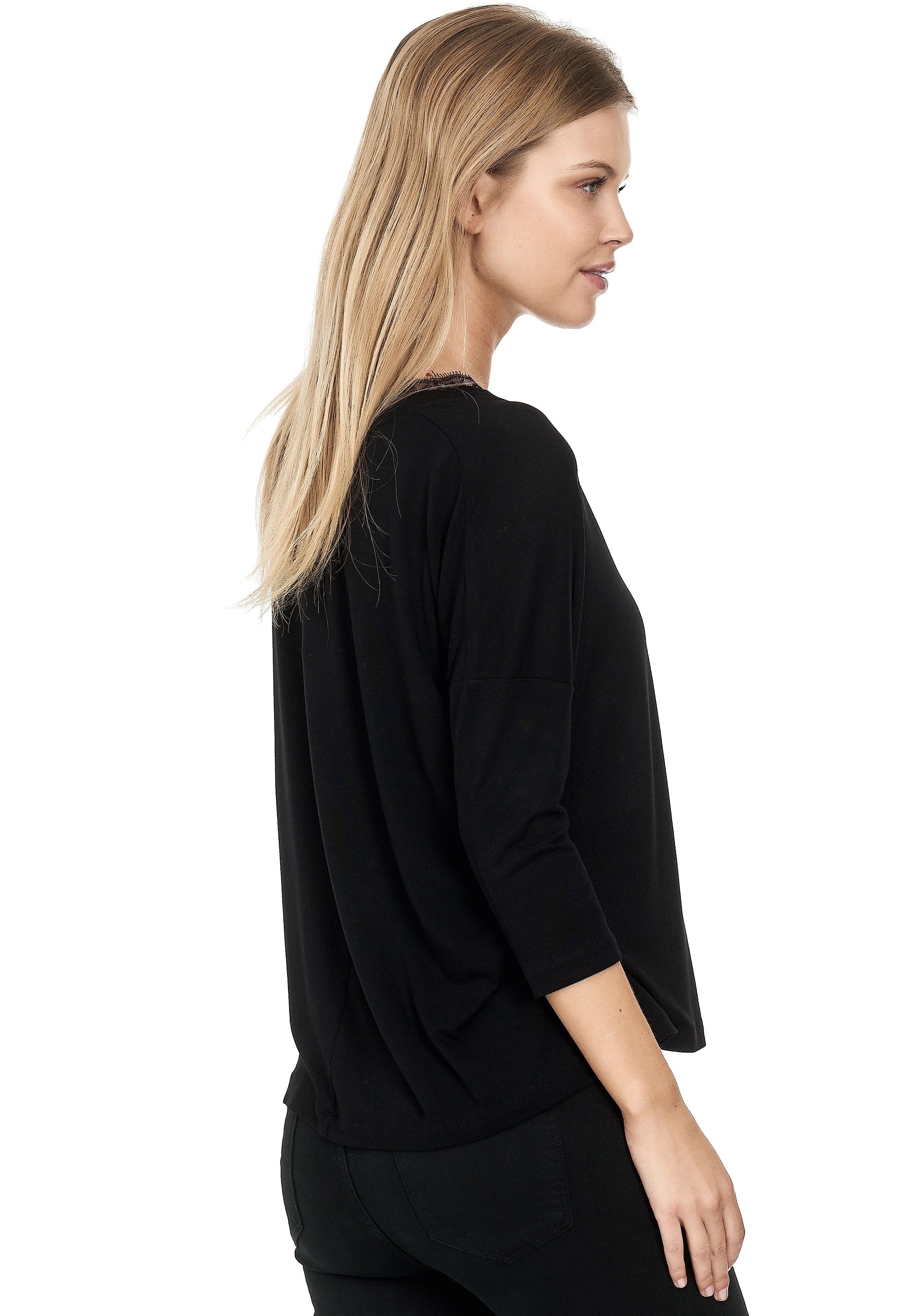 bestellen am Langarmshirt, BAUR Spitzen-Details Kragen | Decay online mit