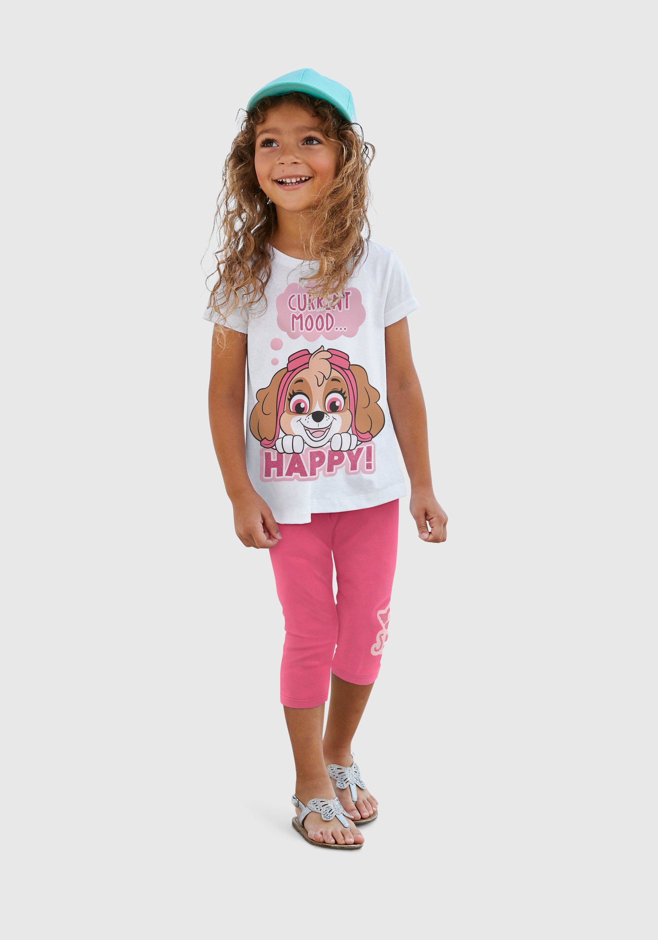 PAW PATROL Shirt & Leggings, mit Glitzerdruck