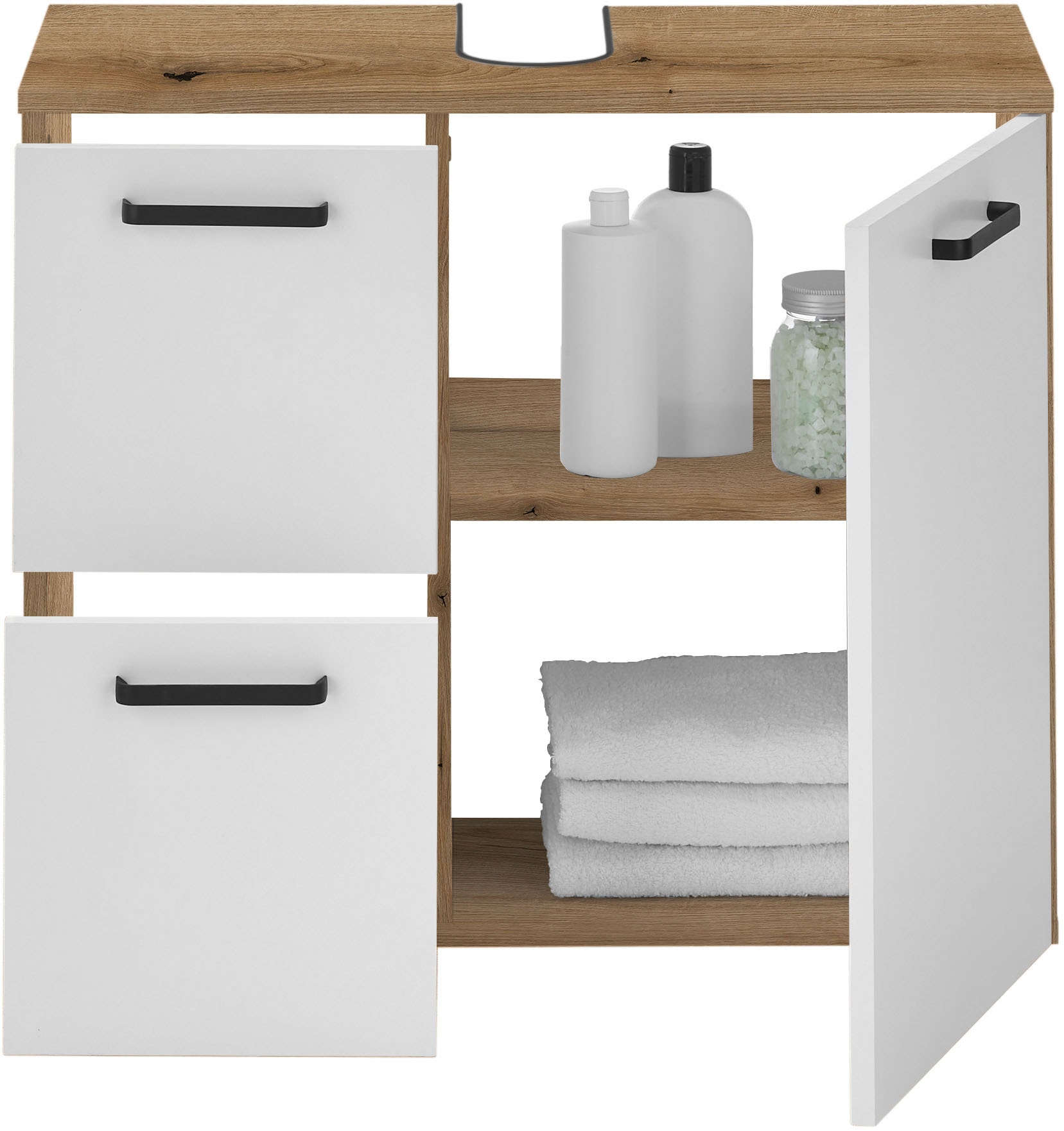 BASIC by Balculina Waschbeckenunterschrank »Vanice, Badezimmerschrank B/H/T 70x60x35cm«, (1 St.), Breite 70cm, Softclose, FSC-Mix 70%,Made in Europa