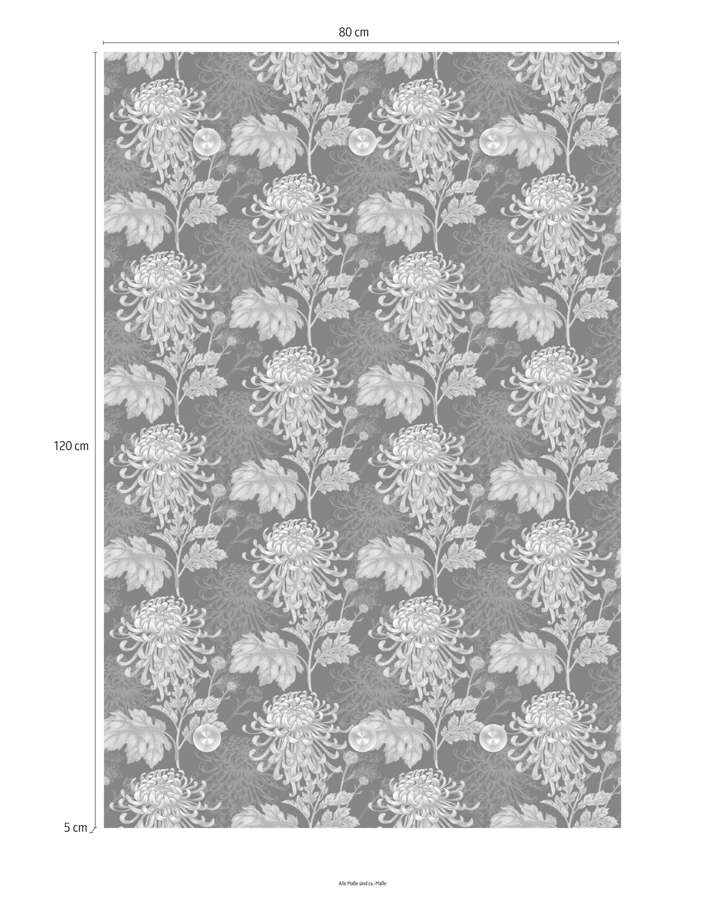 queence Garderobenleiste »Blumen«, mit 6 Haken, 80 x 120 cm
