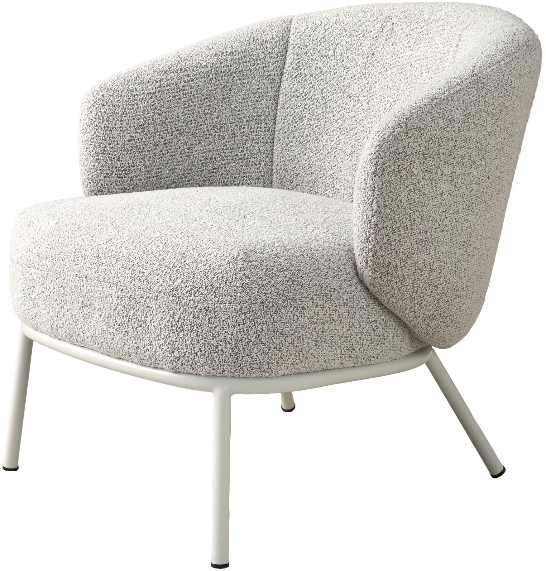 SCHÖNER WOHNEN-Kollektion Loungesessel »SELVIK« 1 Stk. tlg. mit Taschenfederkern, Bezug Bouclé, Untergestell pulverbeschichtet