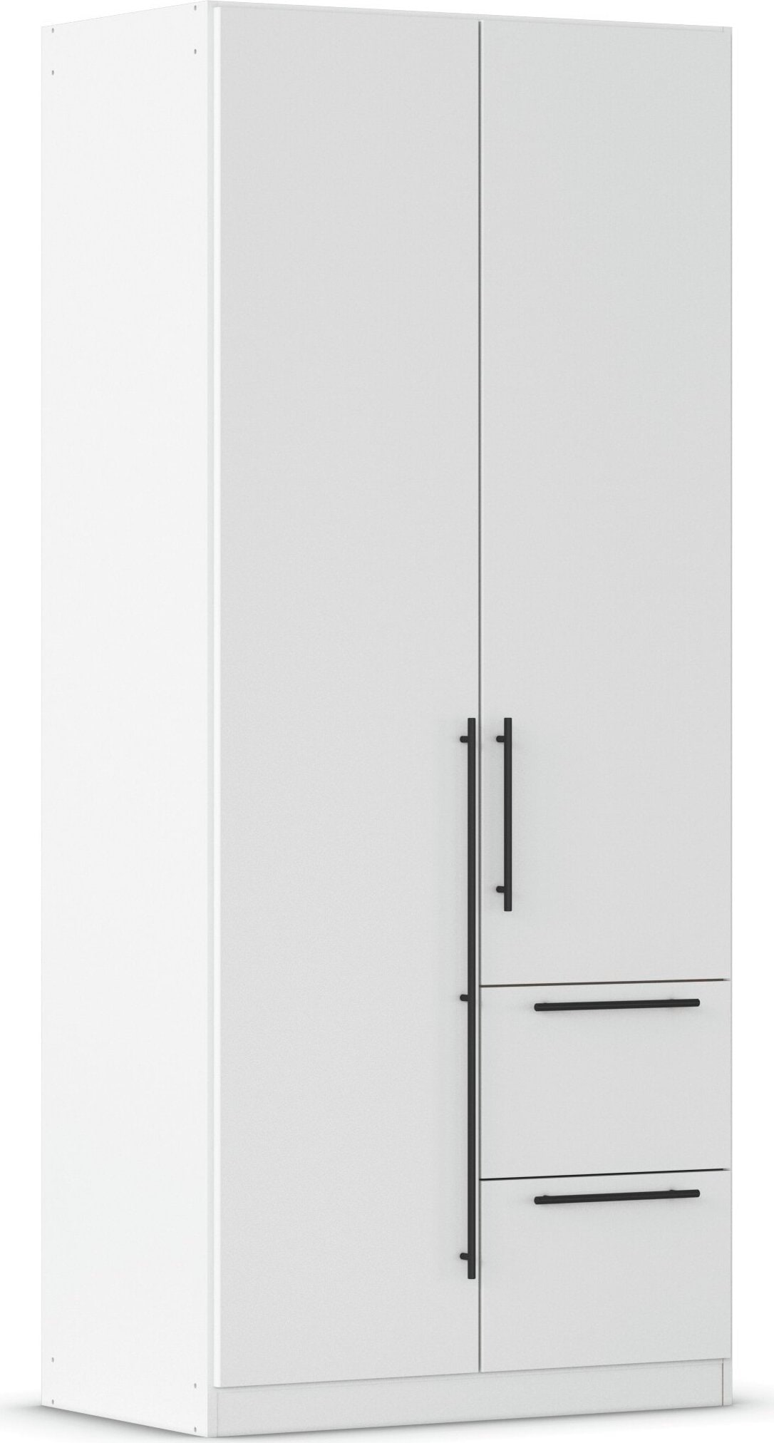 OTTO home Kleiderschrank "Mehrzweckschrank Aktenschrank Möbel Mietswohnung Schlafzimmer AVOLA" 3 verschiedene Ausstattungen BASIC/CLASSIC/PREMIUM (inkl. SOFT-CLOSE), mit hochwertigen Stangengriffen aus Metall in Schwarz MADE IN GERMANY