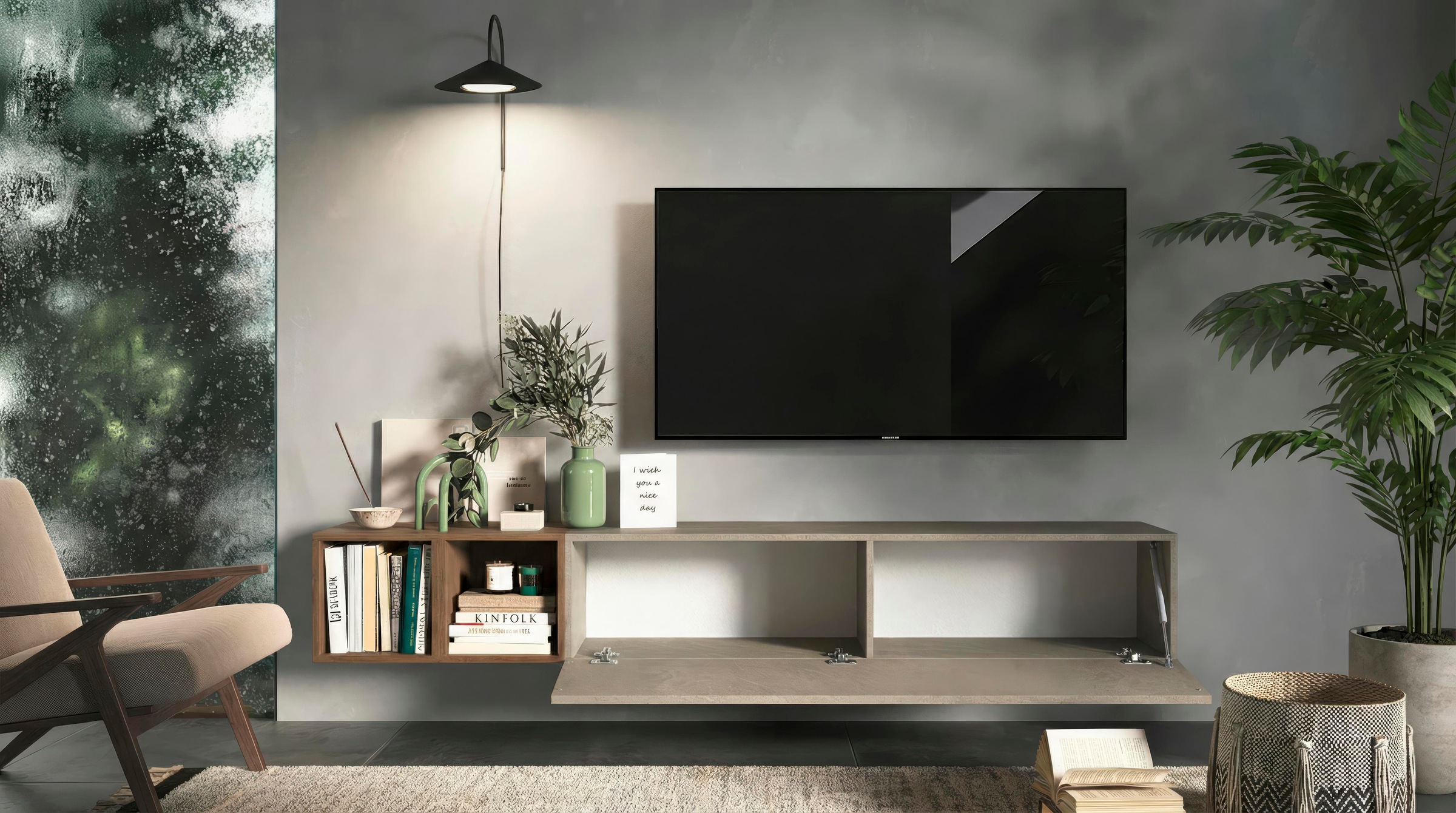 Thumbnail - Home affaire Wohnwand "Infinity, 2tlg. Breite 194 cm, Höhe variabel, Wohnwand" Spar-Set, 2 Stk. tlg.